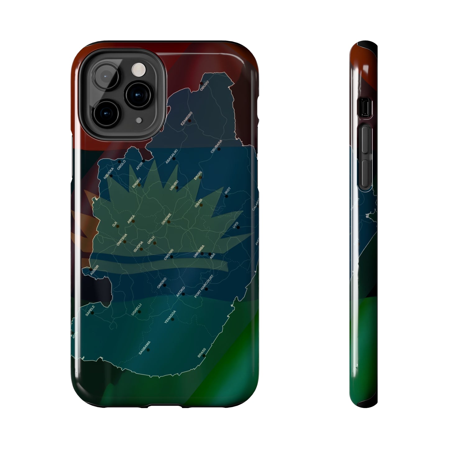 United States of Biafra Map Plain - Tough iPhone Cases (iPhone 7, 8, X, 11, 12, 13, 14, 15)