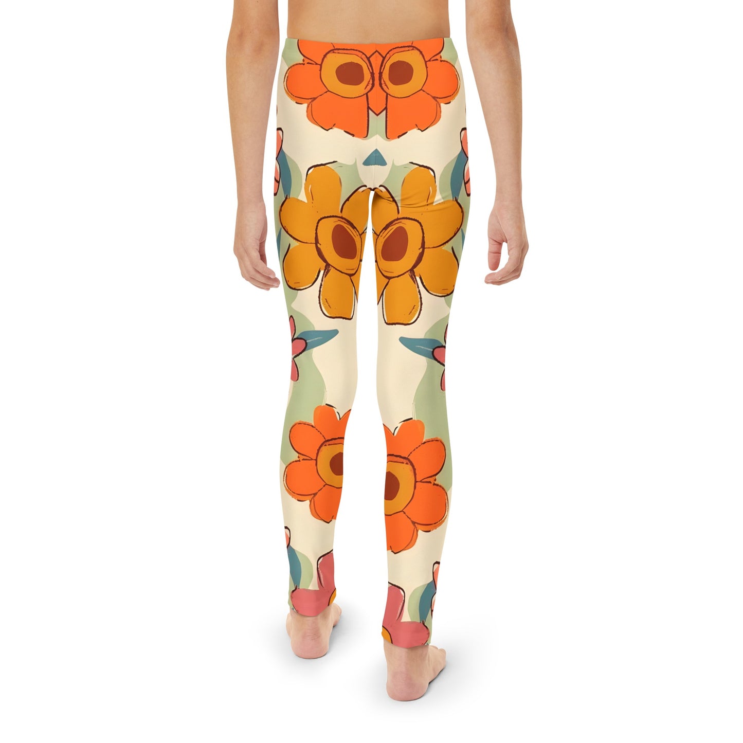 Flower Vines Youth Full-Length Leggings