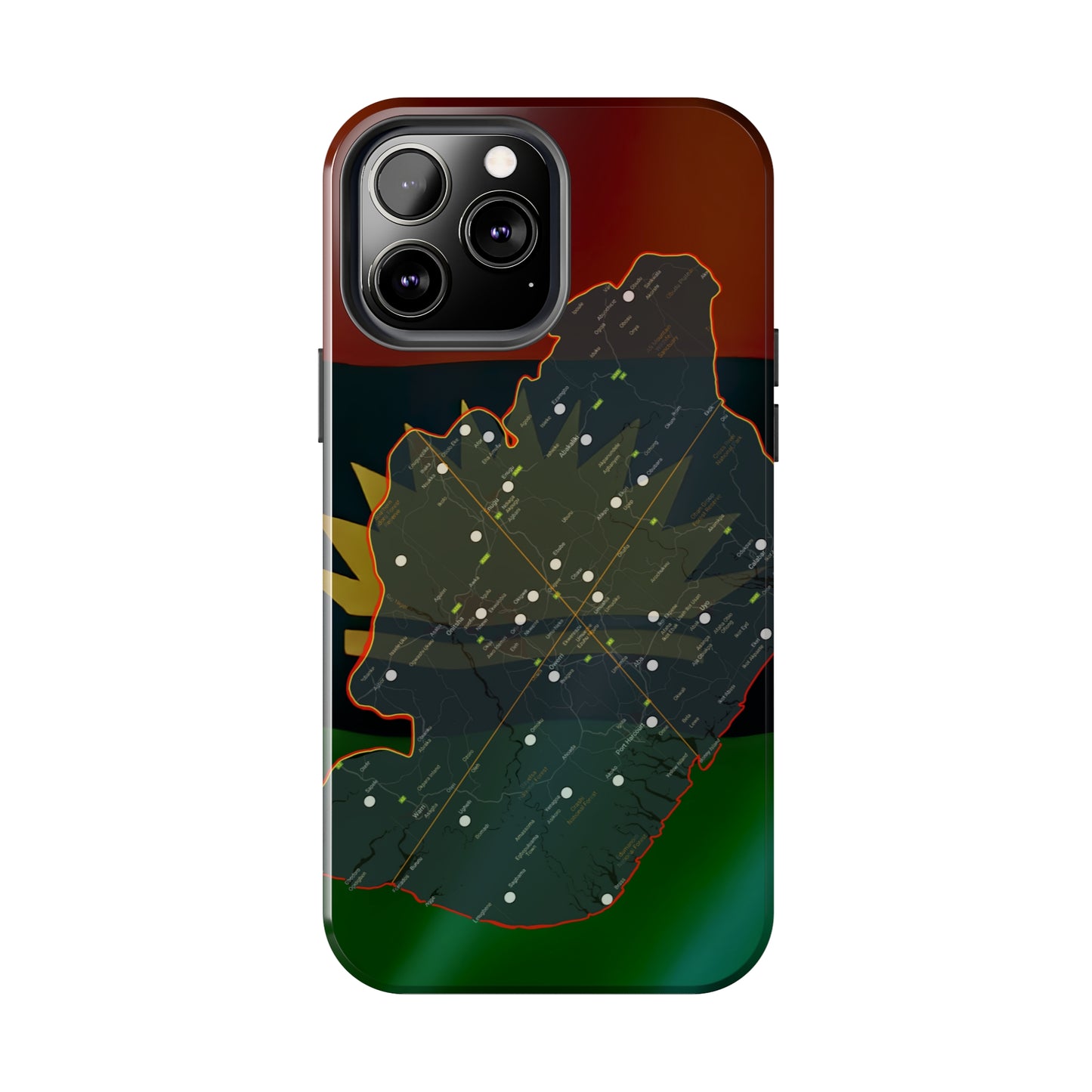United States of Biafra Map - Tough iPhone Cases (iPhone 7, 8, X, 11, 12, 13, 14, 15)