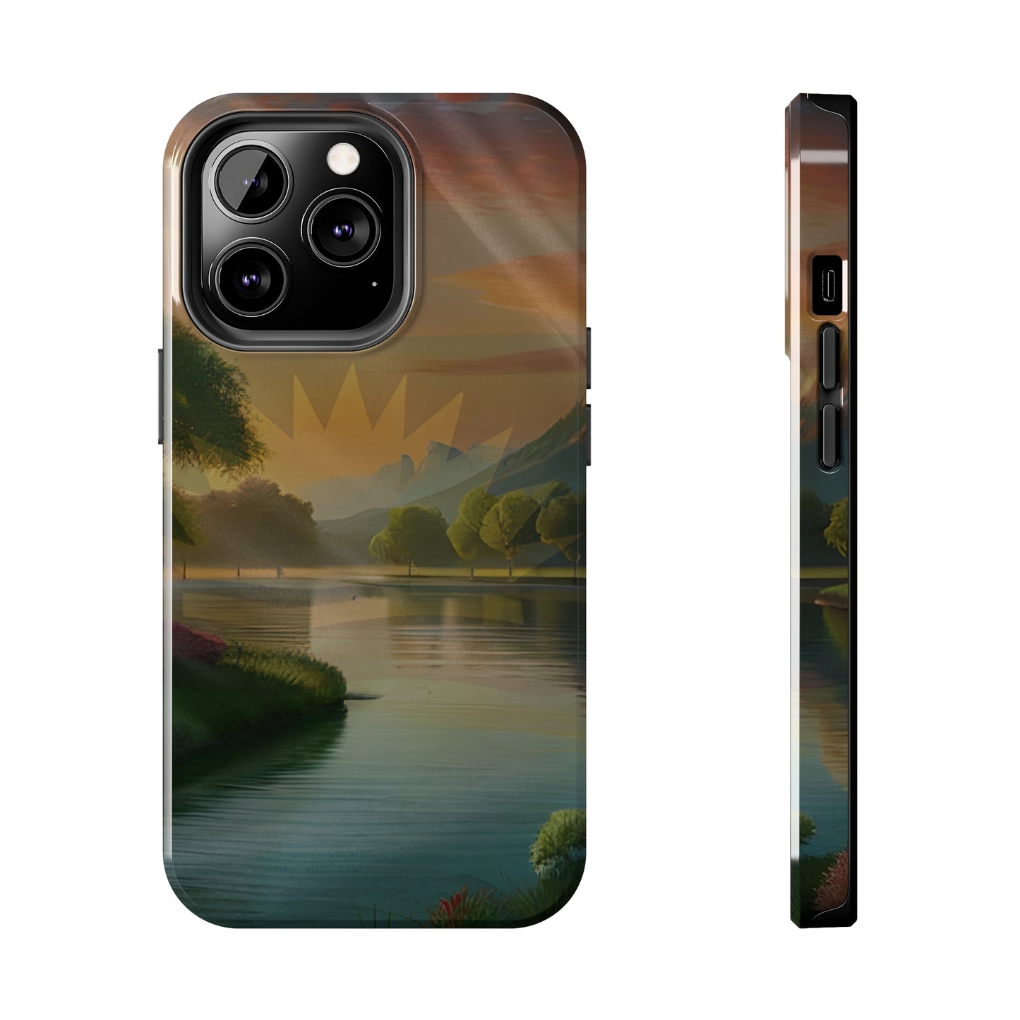 Neighborhood Pond, United States of Biafra - Tough iPhone Cases (iPhone 7, 8, X, 11, 12, 13, 14, 15)