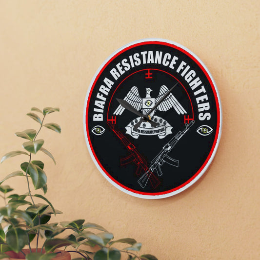 Biafra Resistance Fighters Acrylic Wall Clock