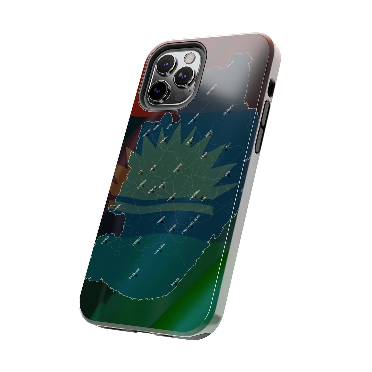 United States of Biafra Map Plain - Tough iPhone Cases (iPhone 7, 8, X, 11, 12, 13, 14, 15)