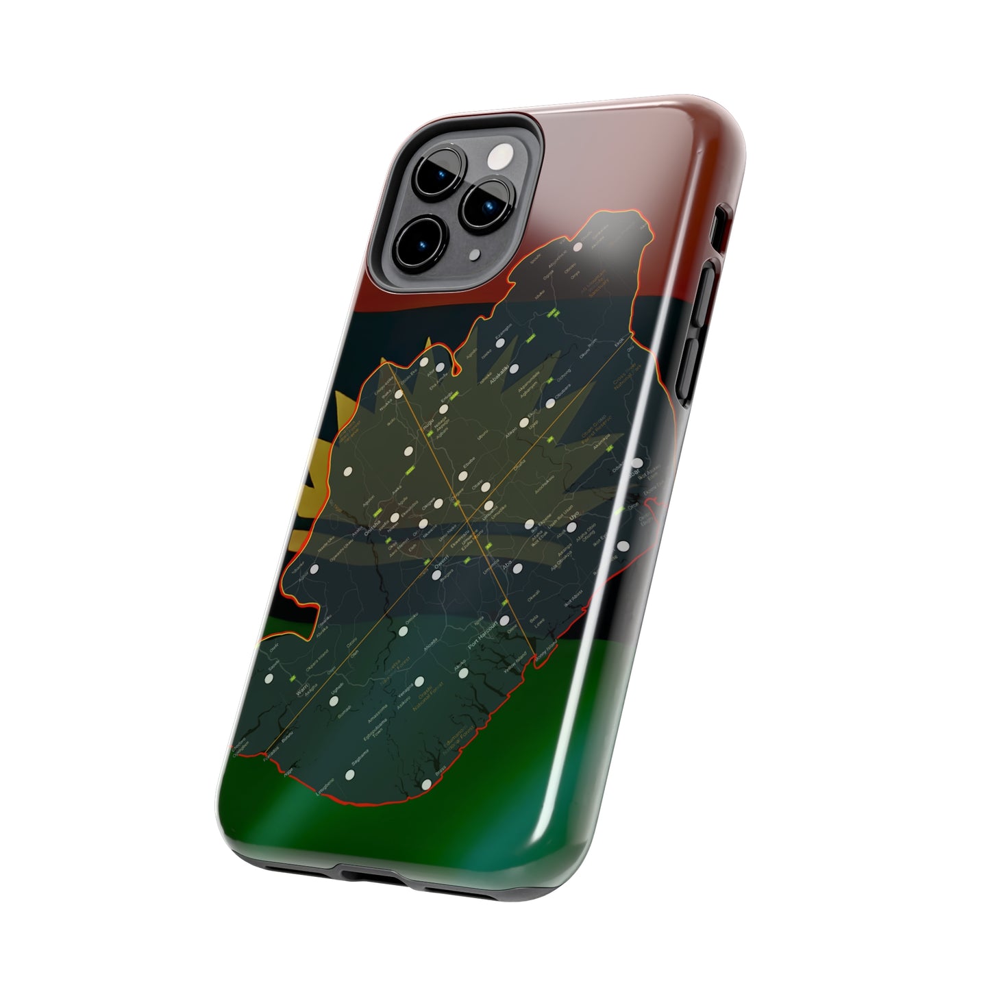 United States of Biafra Map - Tough iPhone Cases (iPhone 7, 8, X, 11, 12, 13, 14, 15)