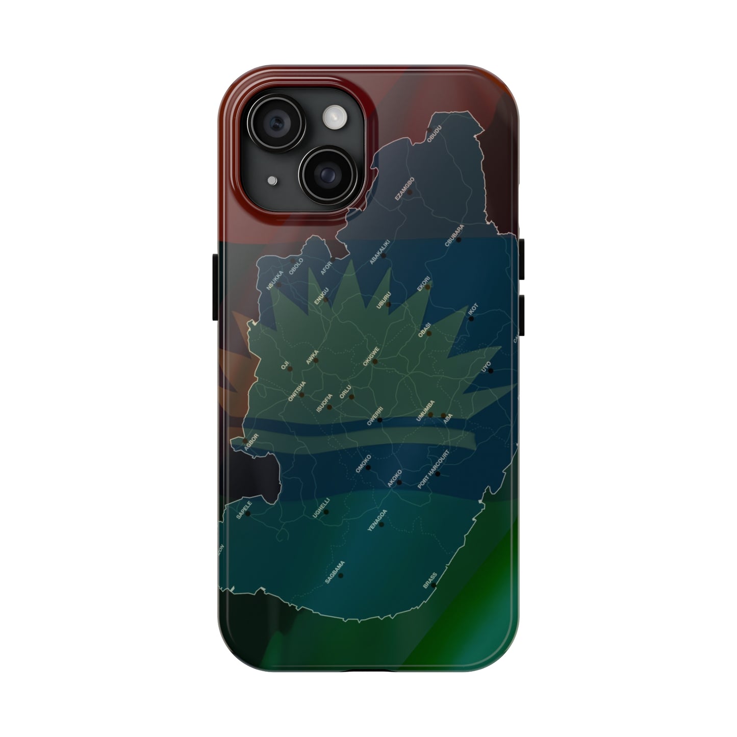 United States of Biafra Map Plain - Tough iPhone Cases (iPhone 7, 8, X, 11, 12, 13, 14, 15)