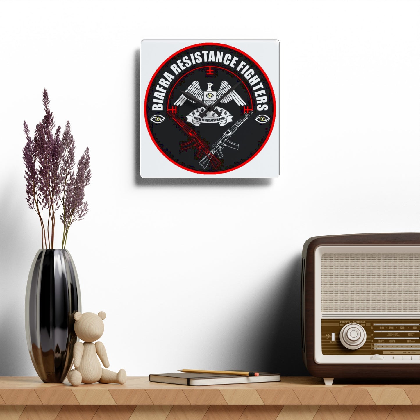 Biafra Resistance Fighters Acrylic Wall Clock