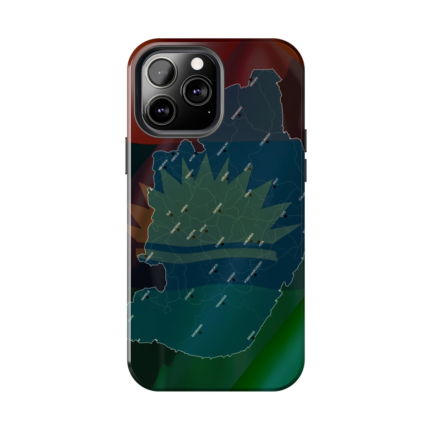 United States of Biafra Map Plain - Tough iPhone Cases (iPhone 7, 8, X, 11, 12, 13, 14, 15)