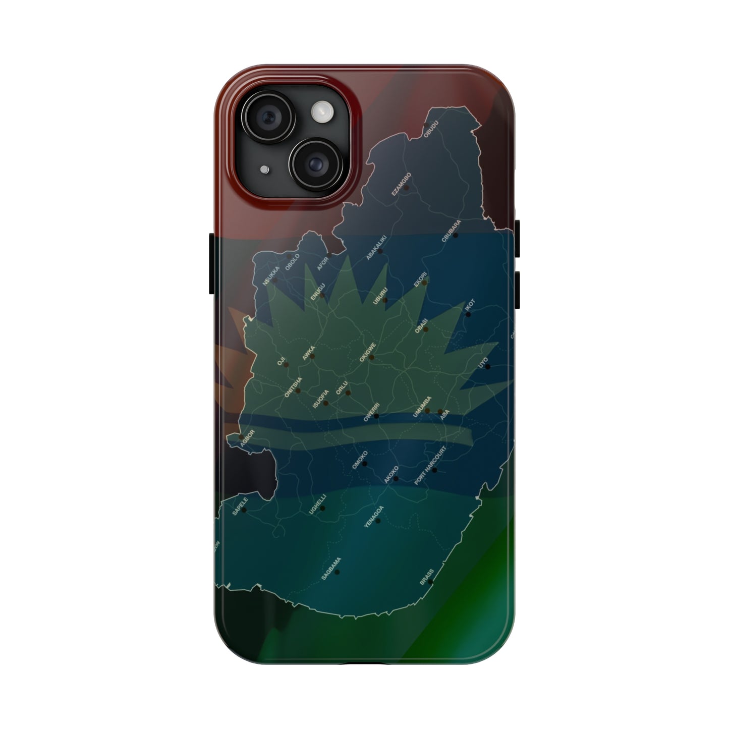 United States of Biafra Map Plain - Tough iPhone Cases (iPhone 7, 8, X, 11, 12, 13, 14, 15)
