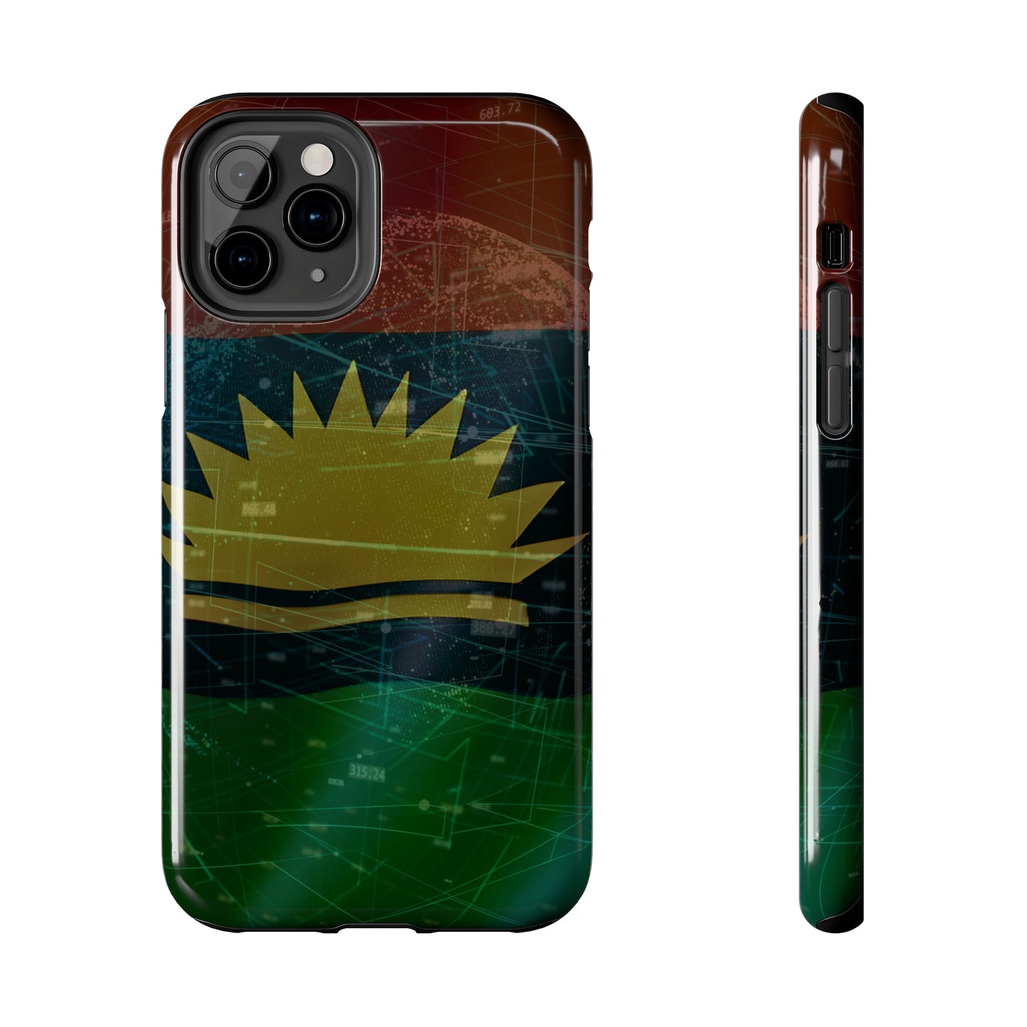 Coordinate Expression. United States of Biafra - Tough iPhone Cases (iPhone 7, 8, X, 11, 12, 13, 14, 15)