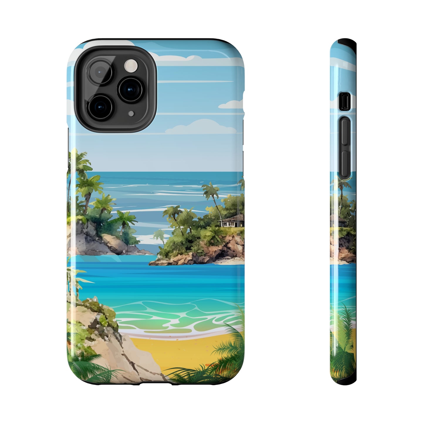 Island - Tough iPhone Cases (iPhone 7, 8, X, 11, 12, 13, 14, 15)