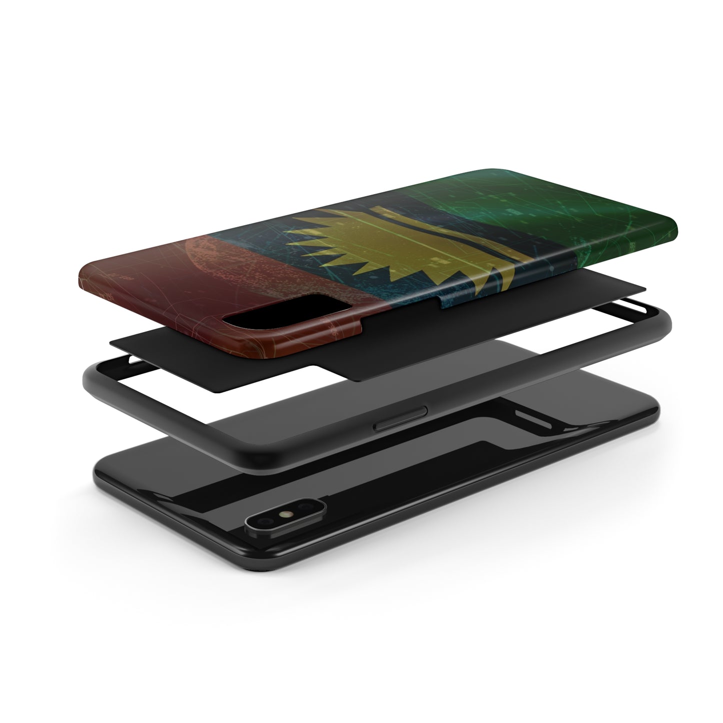 Coordinate Expression. United States of Biafra - Tough iPhone Cases (iPhone 7, 8, X, 11, 12, 13, 14, 15)