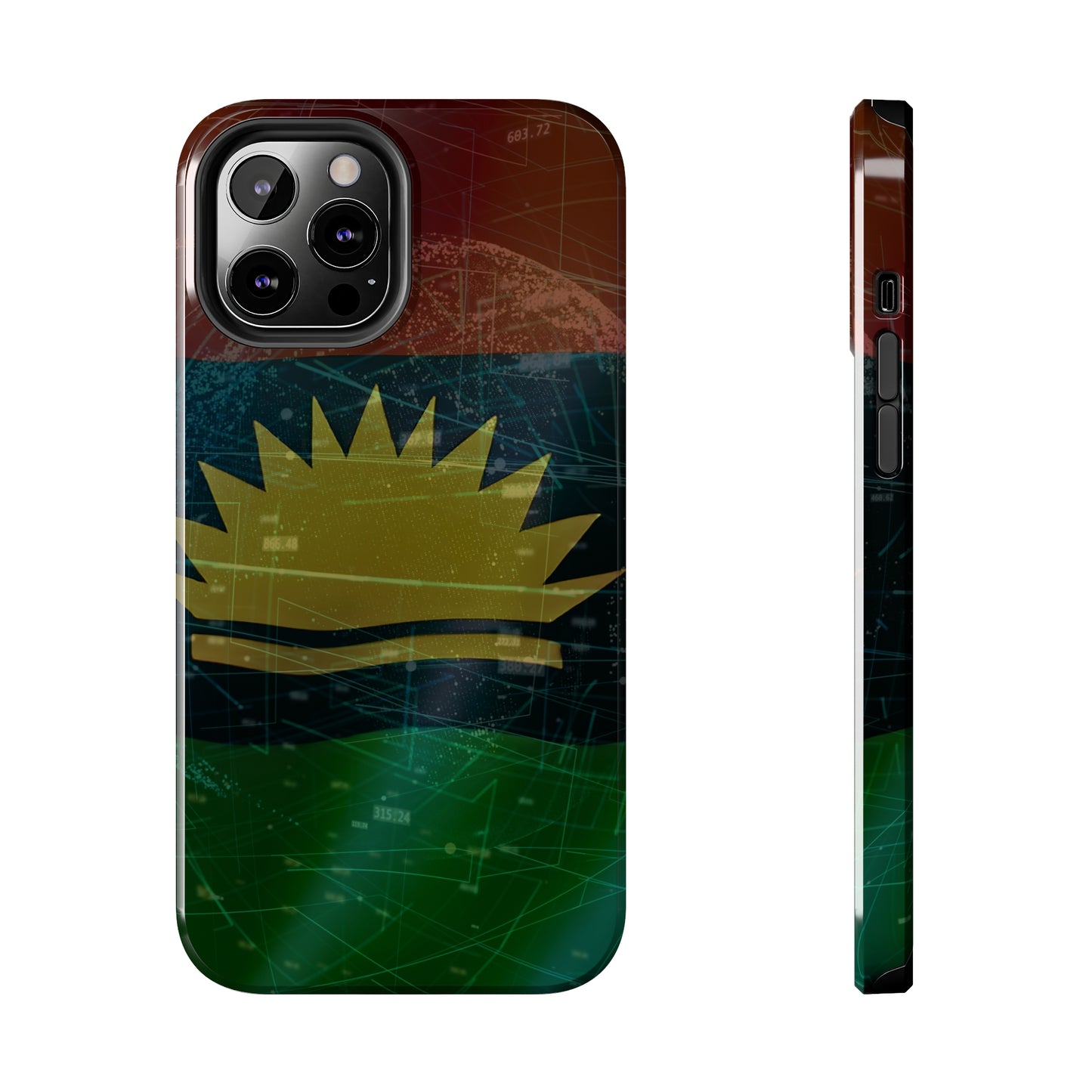 Coordinate Expression. United States of Biafra - Tough iPhone Cases (iPhone 7, 8, X, 11, 12, 13, 14, 15)