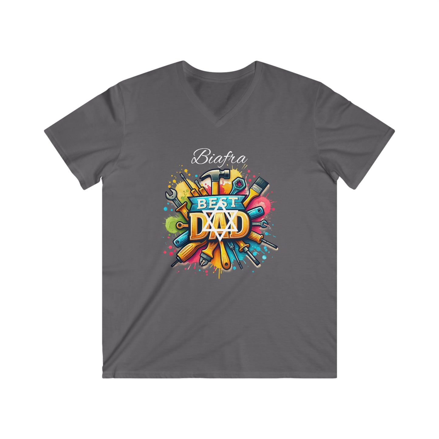 Biafra Best Dad V-Neck (USA)
