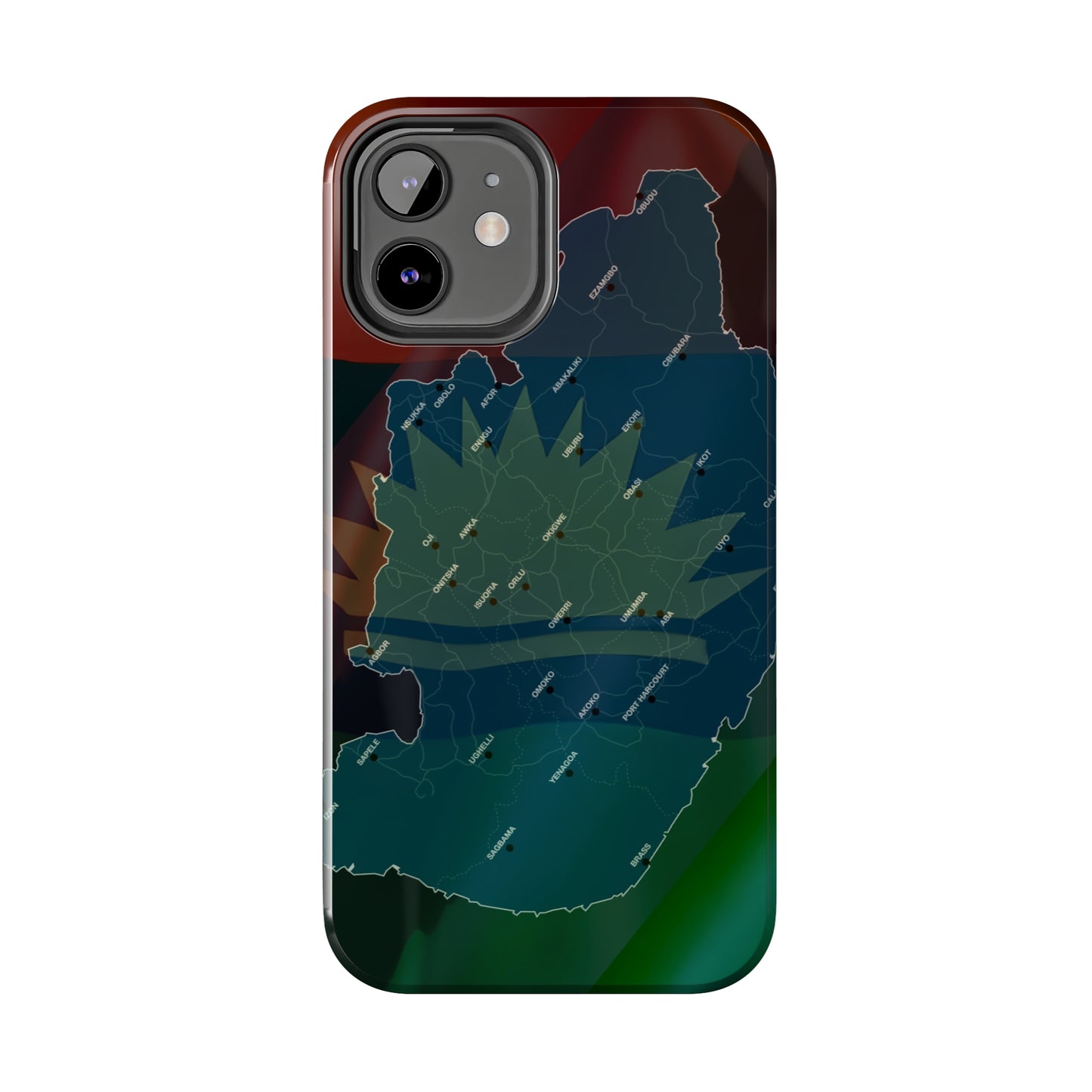 United States of Biafra Map Plain - Tough iPhone Cases (iPhone 7, 8, X, 11, 12, 13, 14, 15)