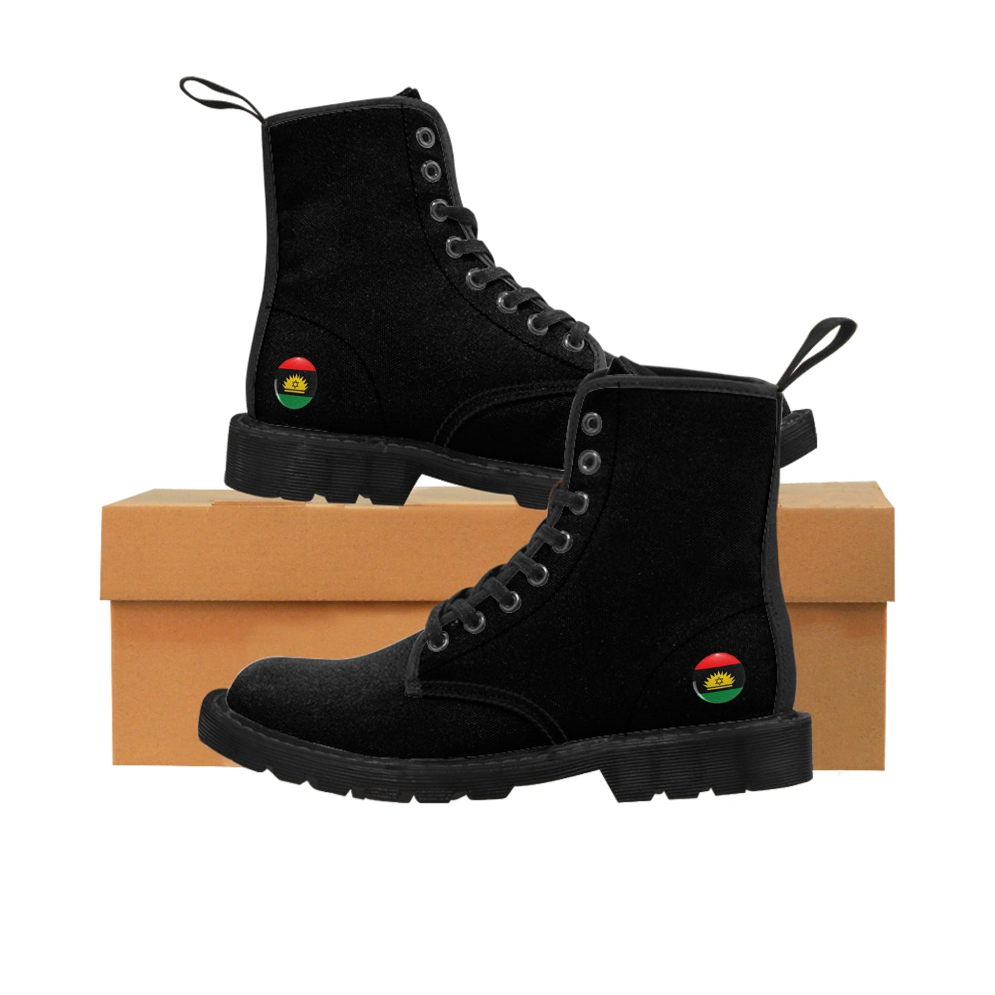 Black Men's Canvas Boots