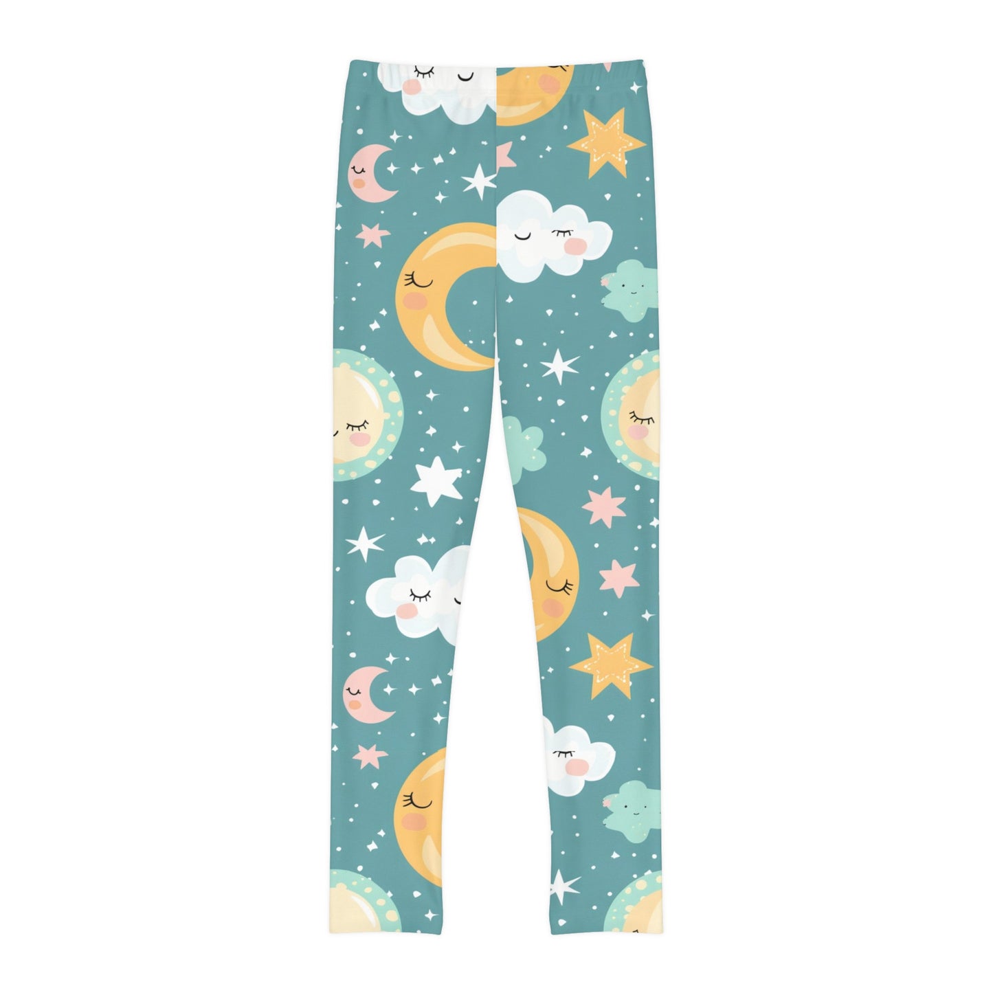 Crescent Moon & Stars Youth Full-Length Leggings