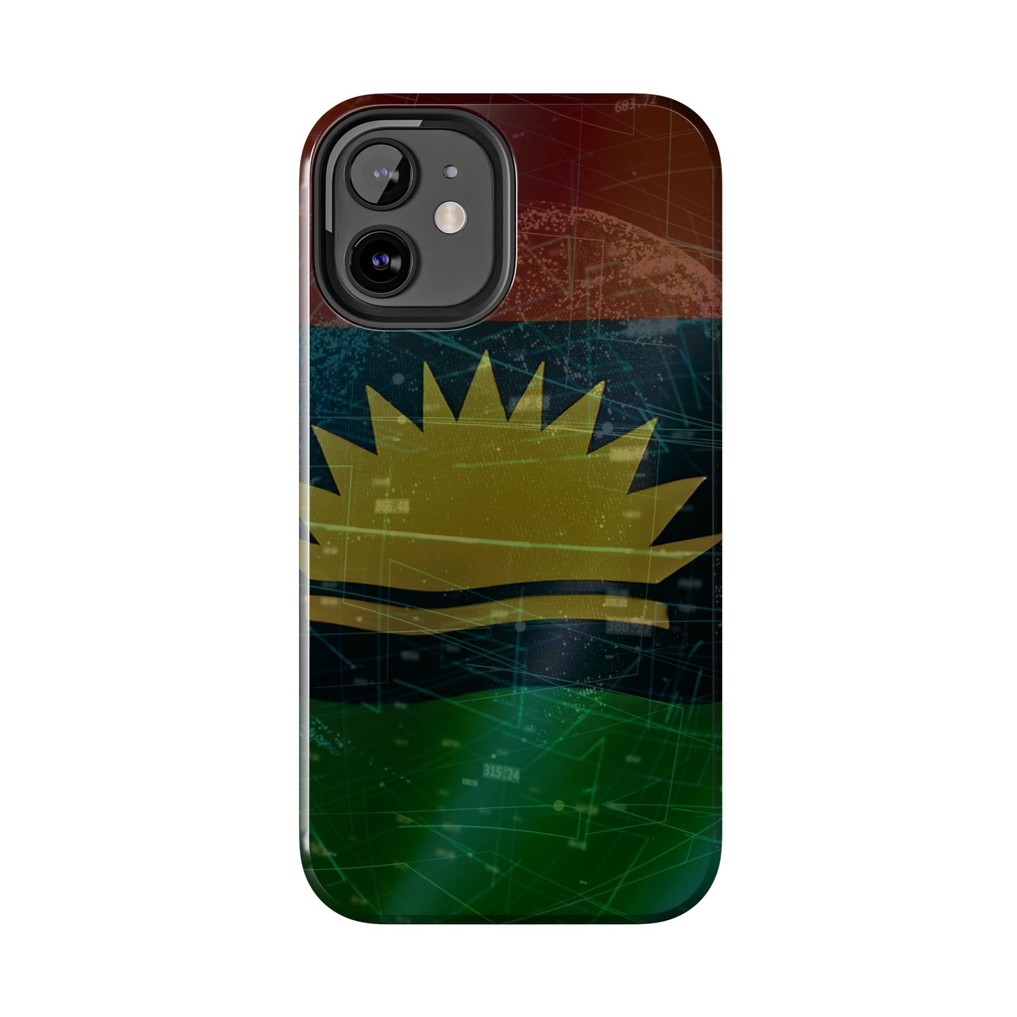 Coordinate Expression. United States of Biafra - Tough iPhone Cases (iPhone 7, 8, X, 11, 12, 13, 14, 15)