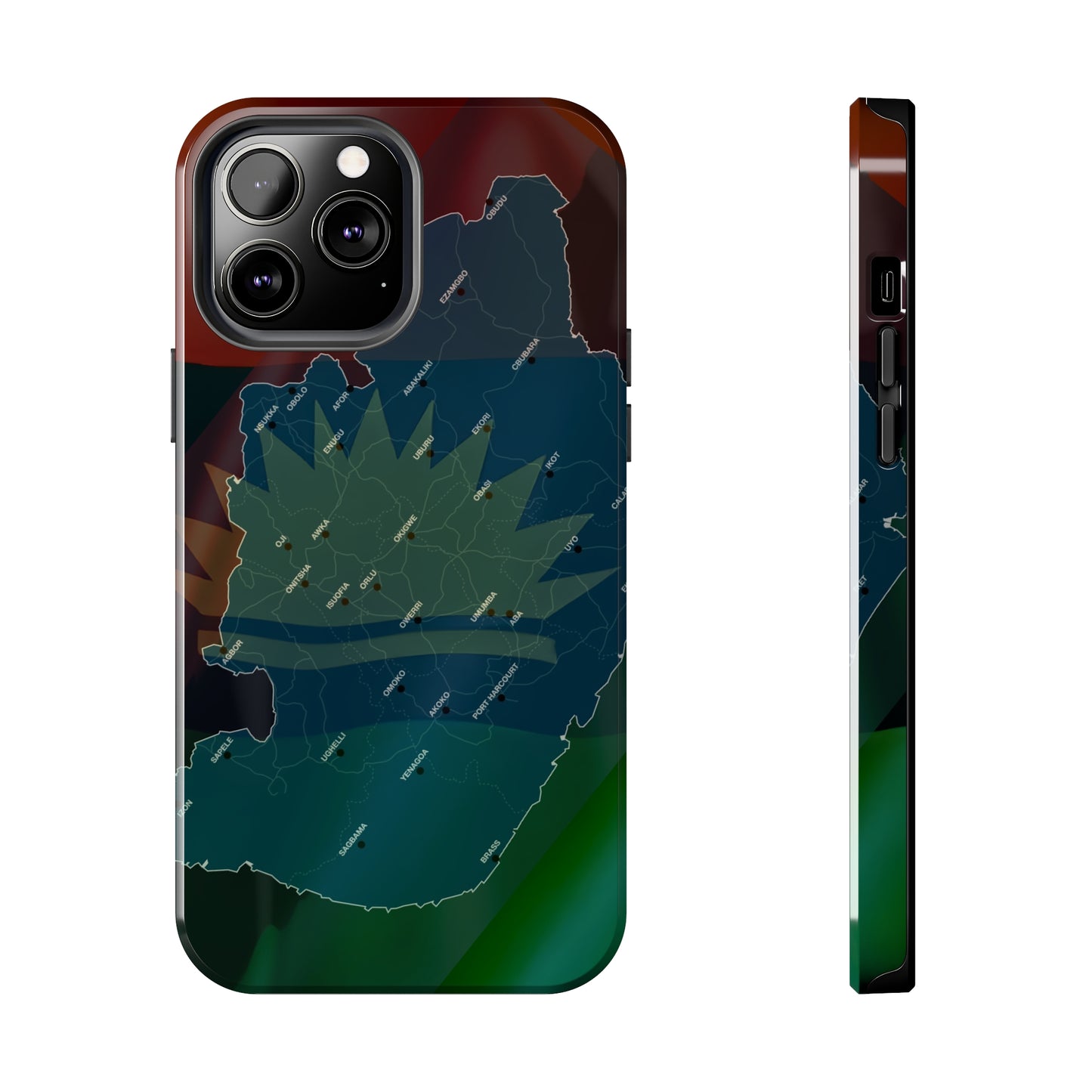 United States of Biafra Map Plain - Tough iPhone Cases (iPhone 7, 8, X, 11, 12, 13, 14, 15)