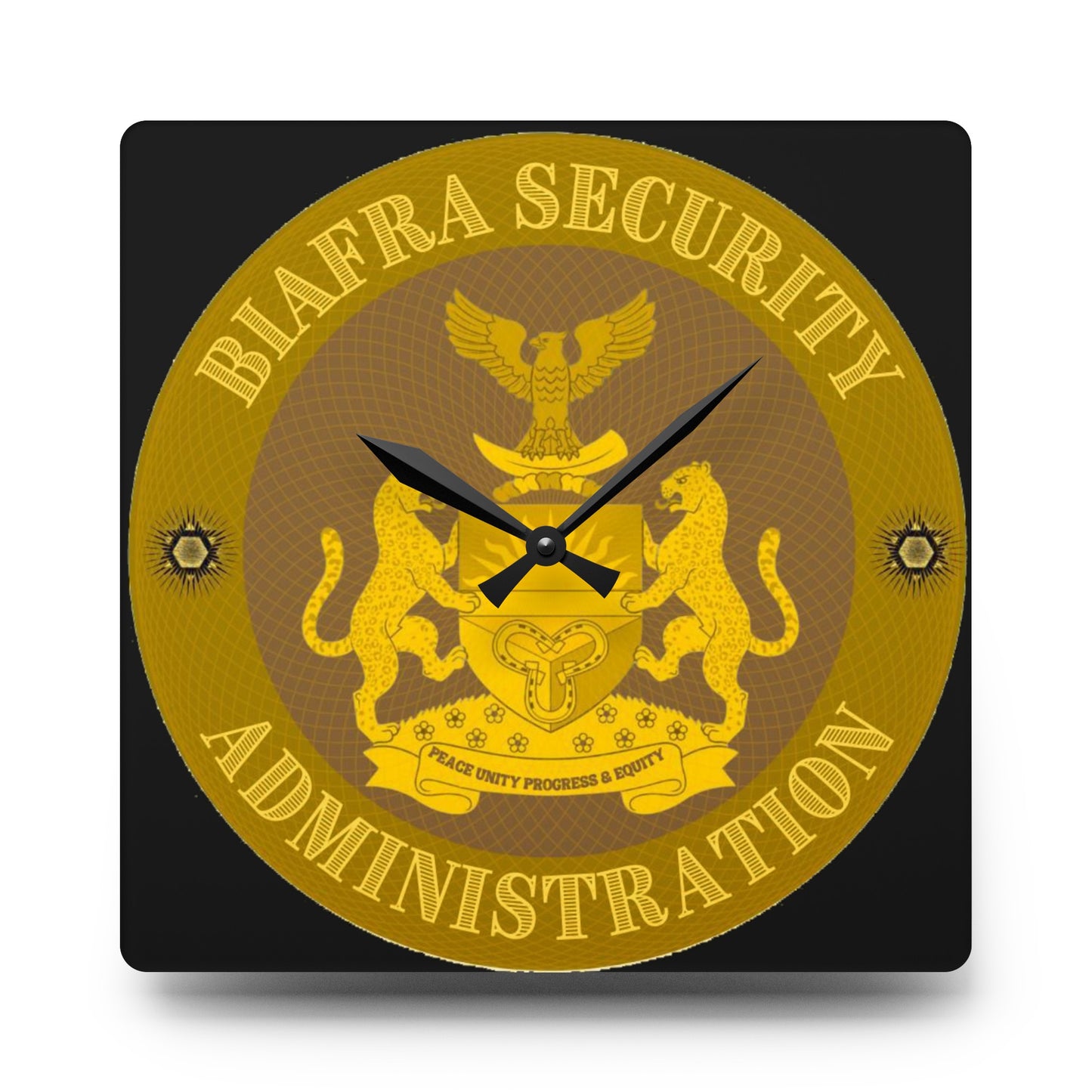 Biafra Security Administration Acrylic Wall Clock