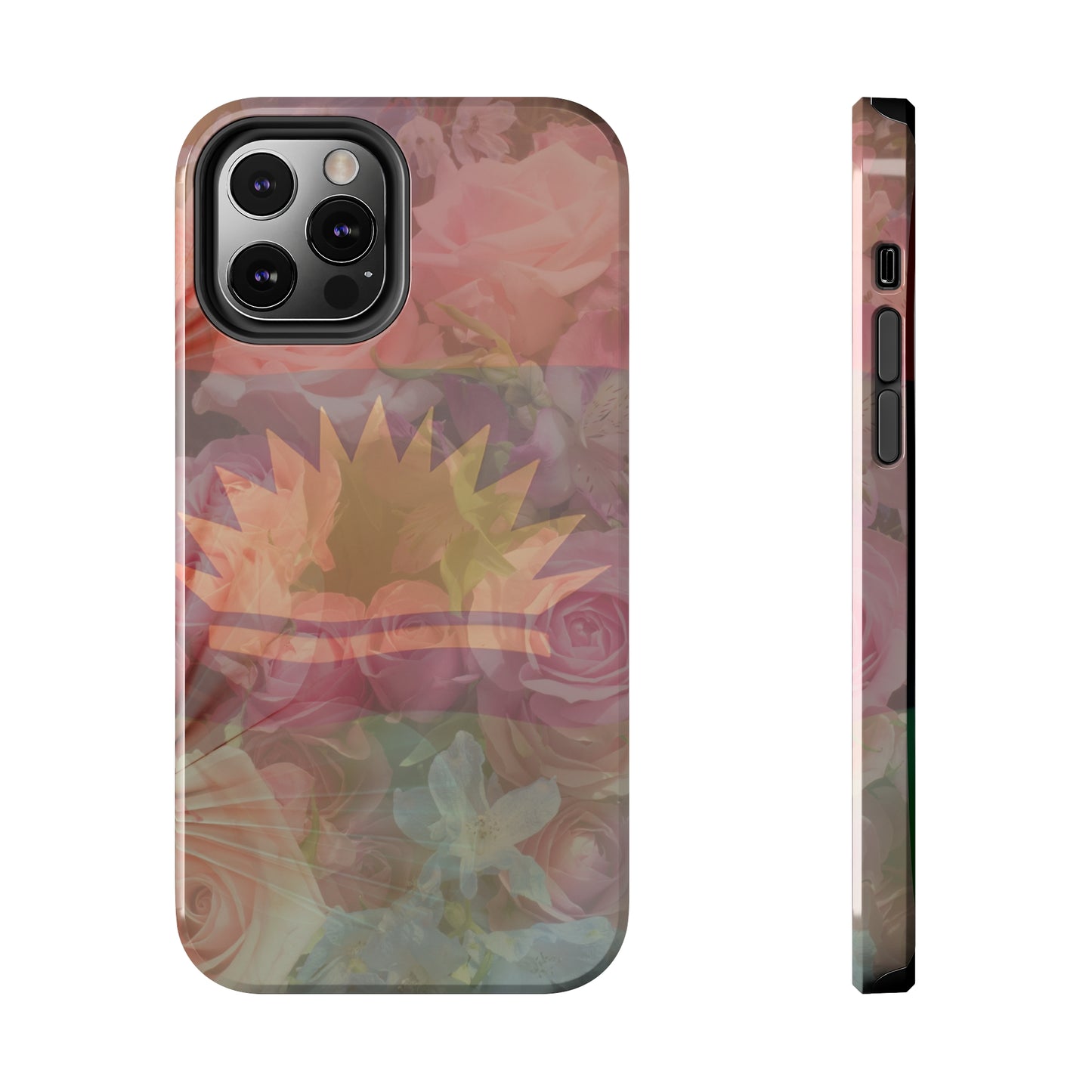 United States of Biafra Flag Flower Blend 3 - Tough iPhone Cases (iPhone 7, 8, X, 11, 12, 13, 14, 15)