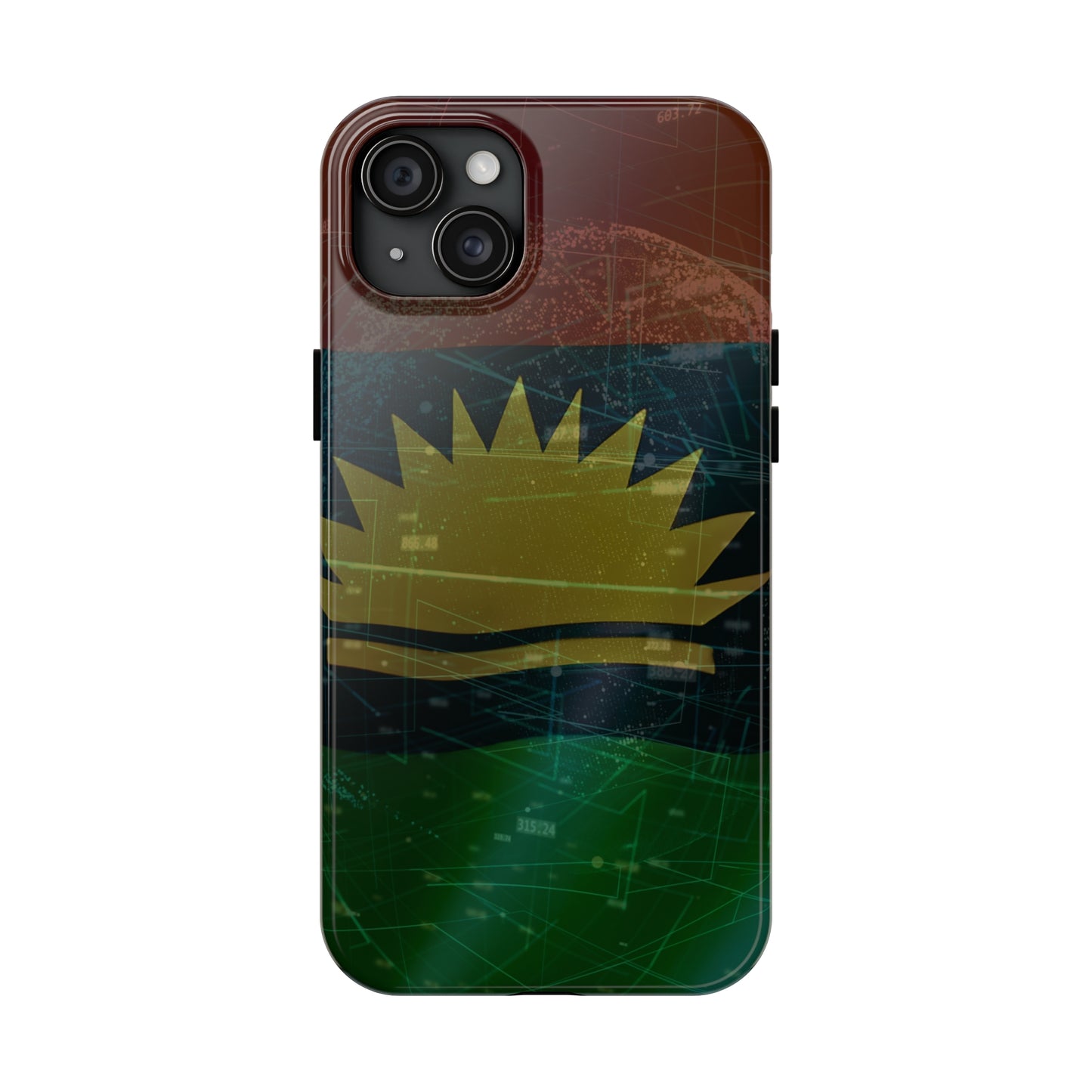 Coordinate Expression. United States of Biafra - Tough iPhone Cases (iPhone 7, 8, X, 11, 12, 13, 14, 15)