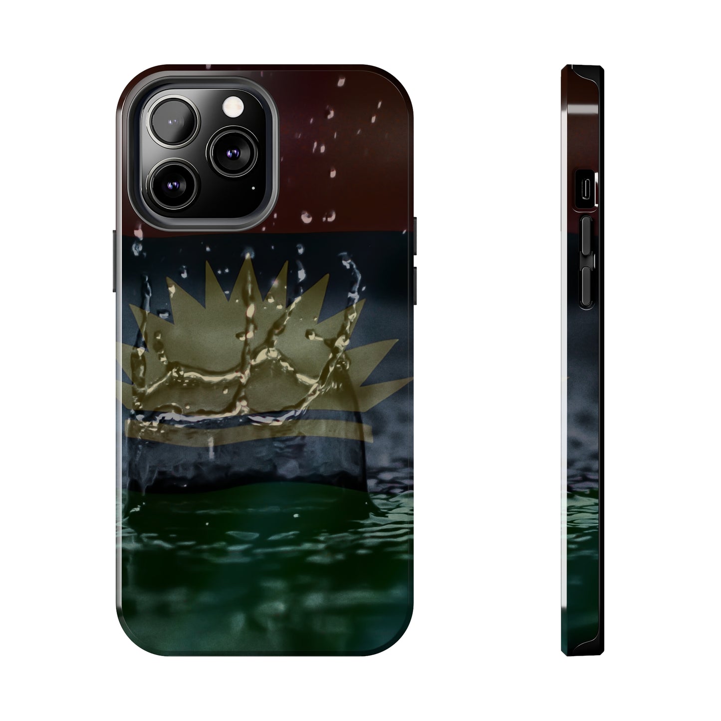 Rain Droplets, United States of Biafra - Tough iPhone Cases (iPhone 7, 8, X, 11, 12, 13, 14, 15)