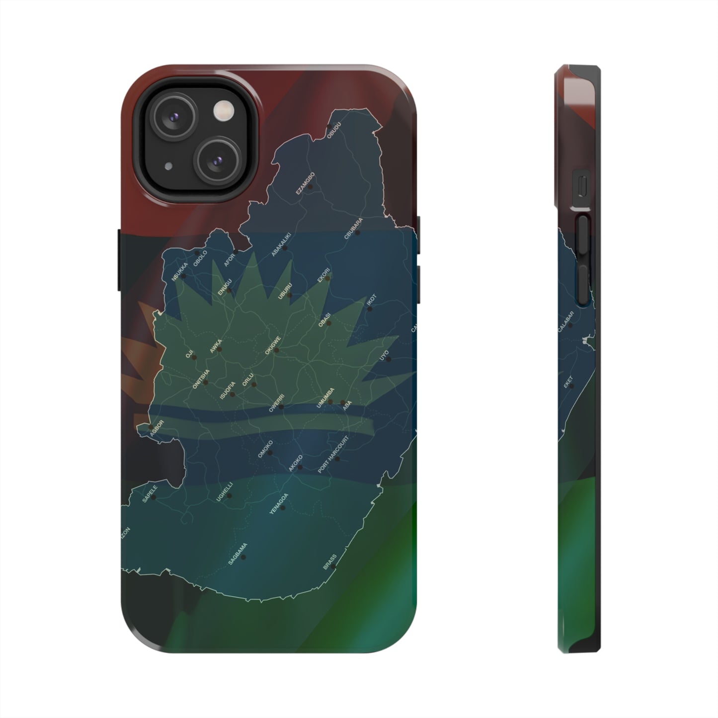 United States of Biafra Map Plain - Tough iPhone Cases (iPhone 7, 8, X, 11, 12, 13, 14, 15)