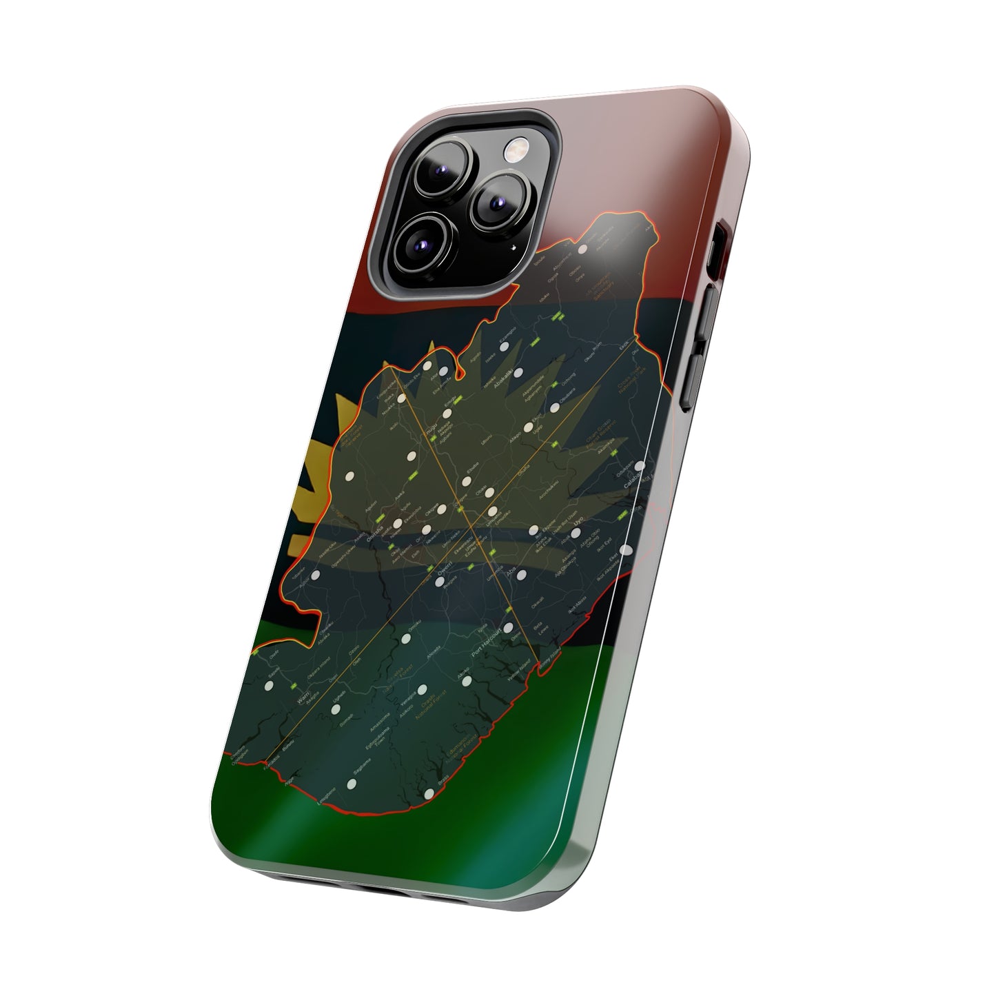 United States of Biafra Map - Tough iPhone Cases (iPhone 7, 8, X, 11, 12, 13, 14, 15)
