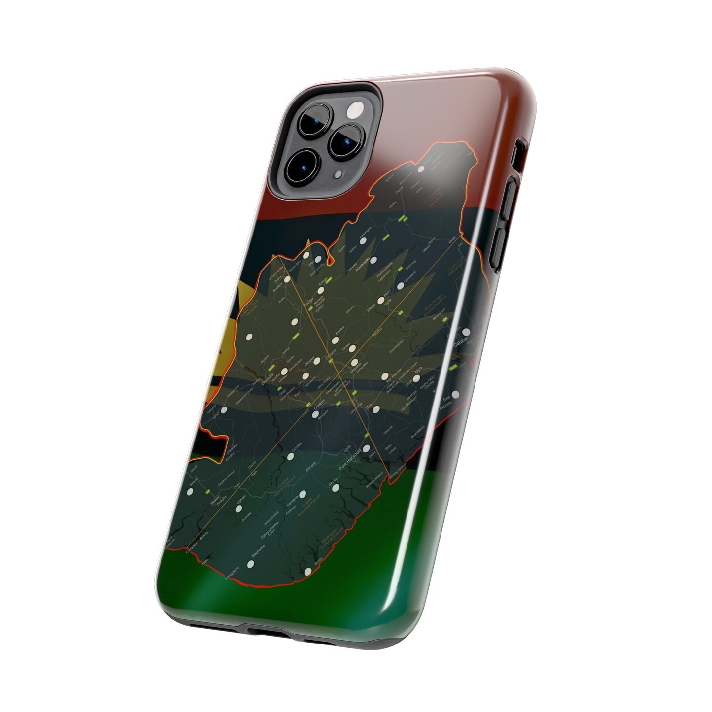 United States of Biafra Map - Tough iPhone Cases (iPhone 7, 8, X, 11, 12, 13, 14, 15)