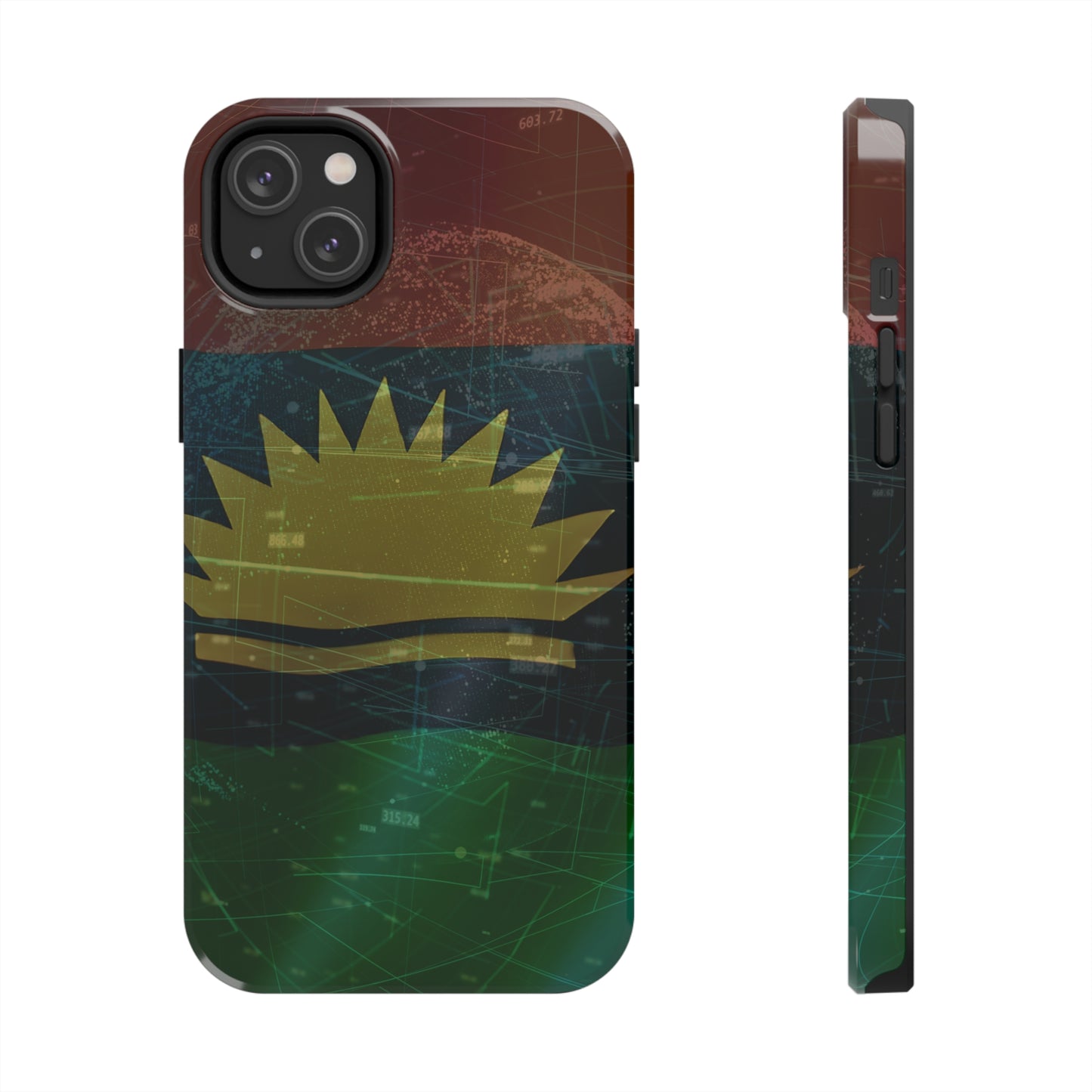 Coordinate Expression. United States of Biafra - Tough iPhone Cases (iPhone 7, 8, X, 11, 12, 13, 14, 15)