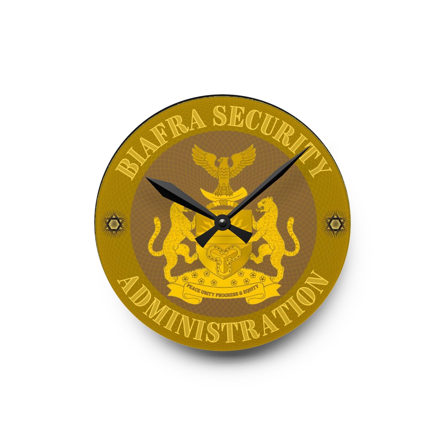 Biafra Security Administration Acrylic Wall Clock