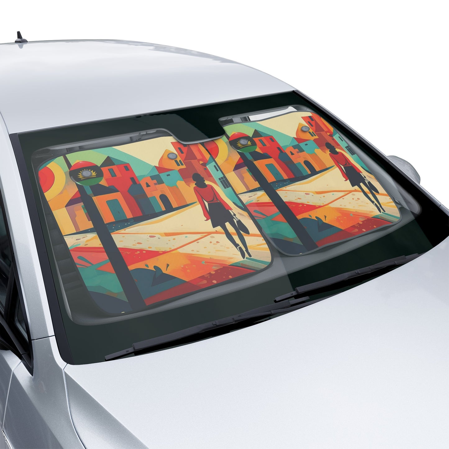 Walking uptown Biafra Car Sun Shades