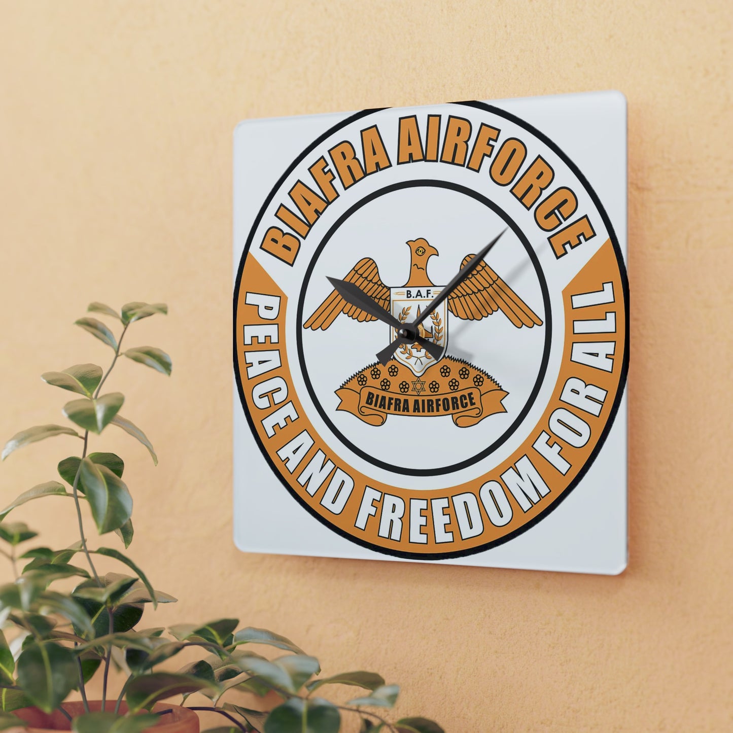 Biafra Air Force Acrylic Wall Clock