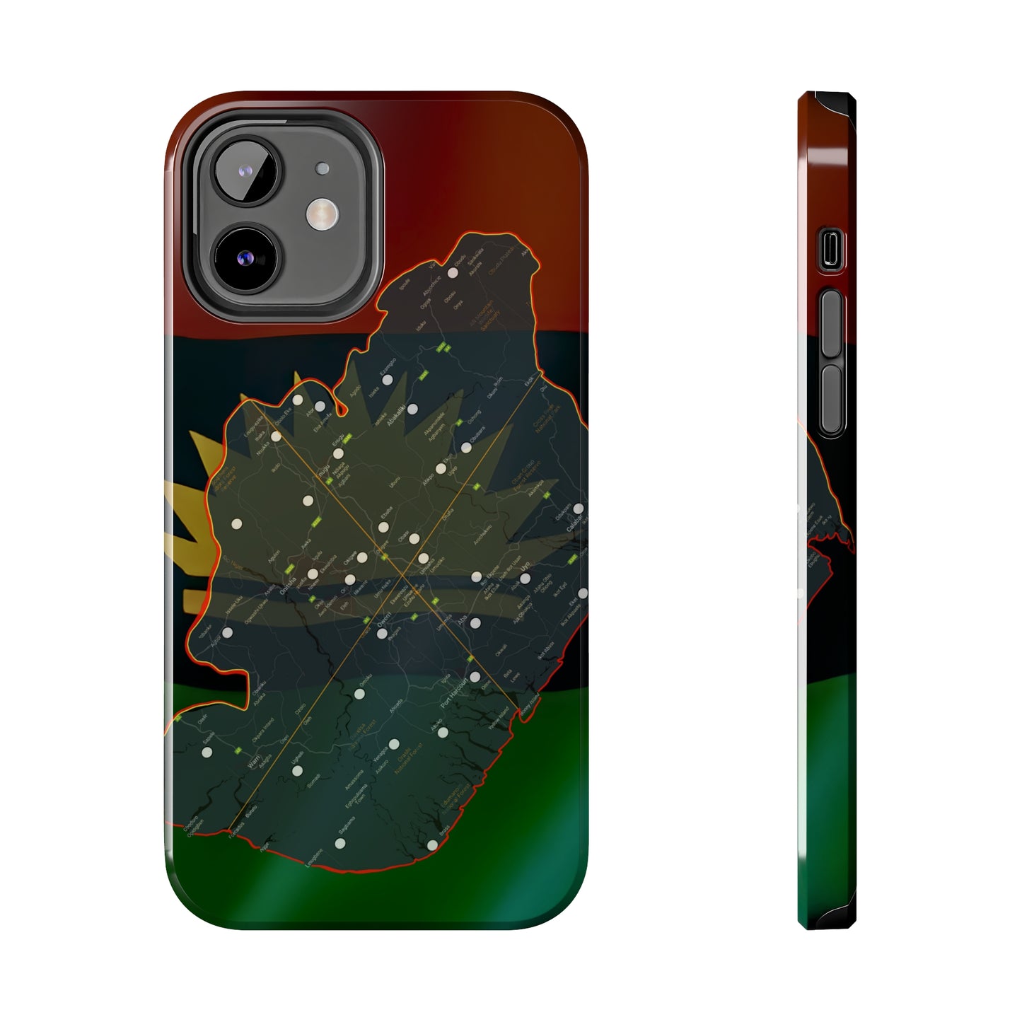 United States of Biafra Map - Tough iPhone Cases (iPhone 7, 8, X, 11, 12, 13, 14, 15)