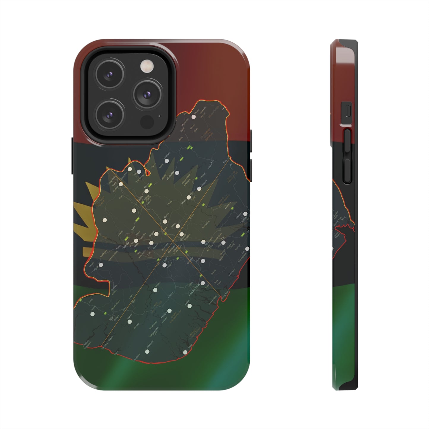 United States of Biafra Map - Tough iPhone Cases (iPhone 7, 8, X, 11, 12, 13, 14, 15)