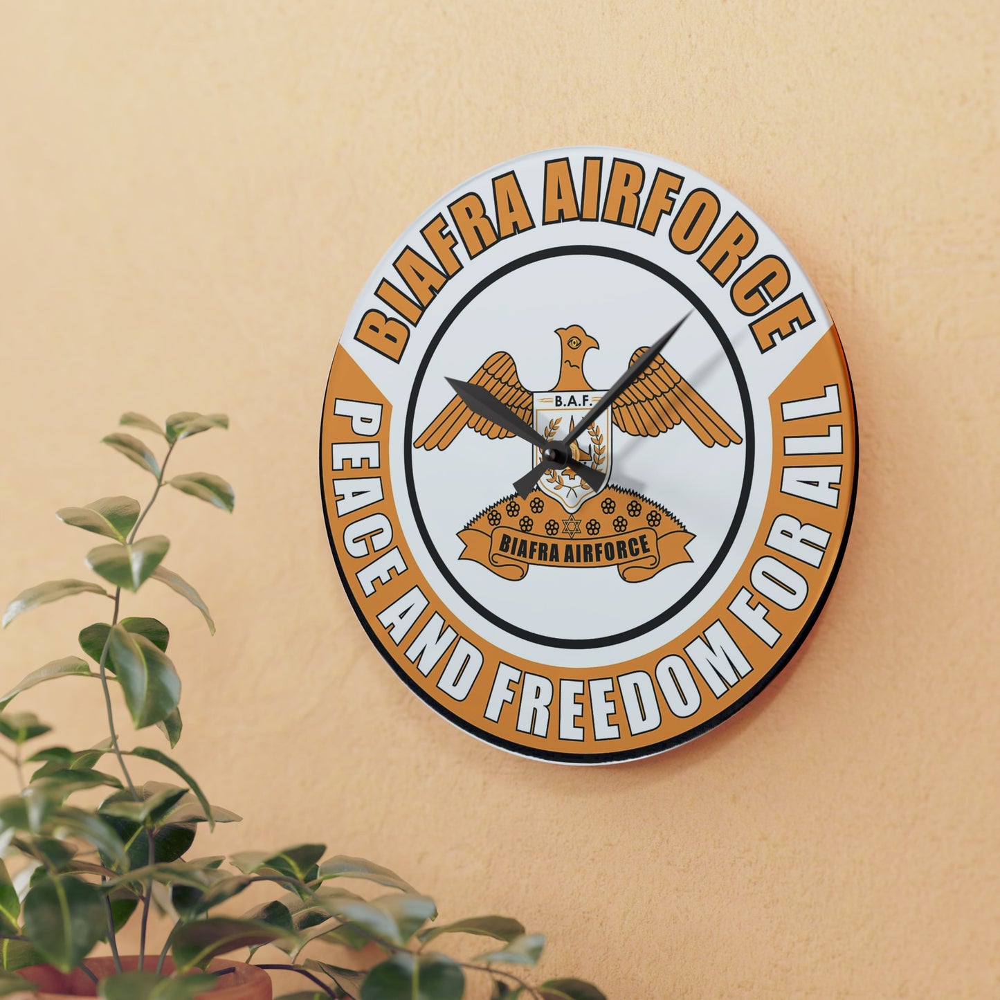 Biafra Air Force Acrylic Wall Clock
