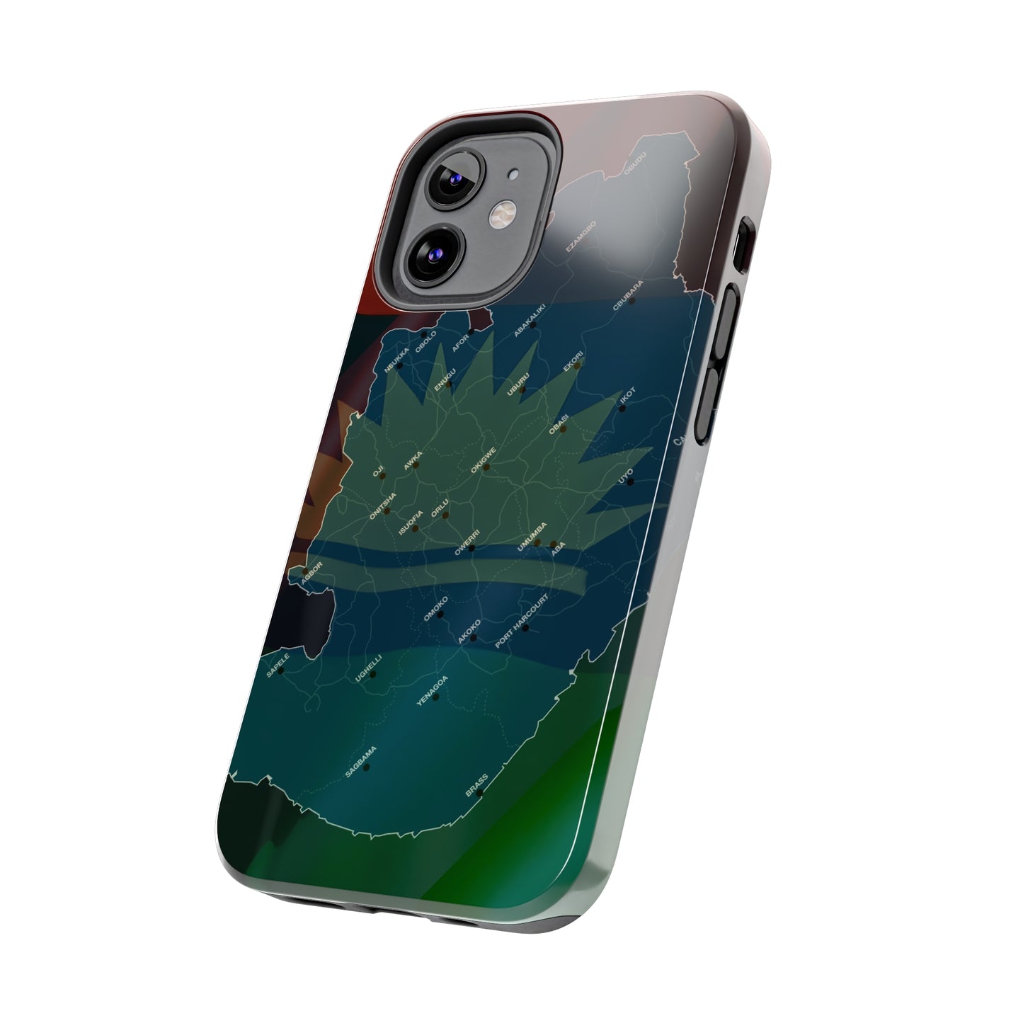 United States of Biafra Map Plain - Tough iPhone Cases (iPhone 7, 8, X, 11, 12, 13, 14, 15)