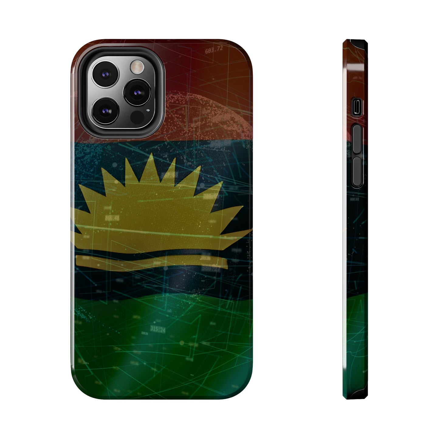 Coordinate Expression. United States of Biafra - Tough iPhone Cases (iPhone 7, 8, X, 11, 12, 13, 14, 15)