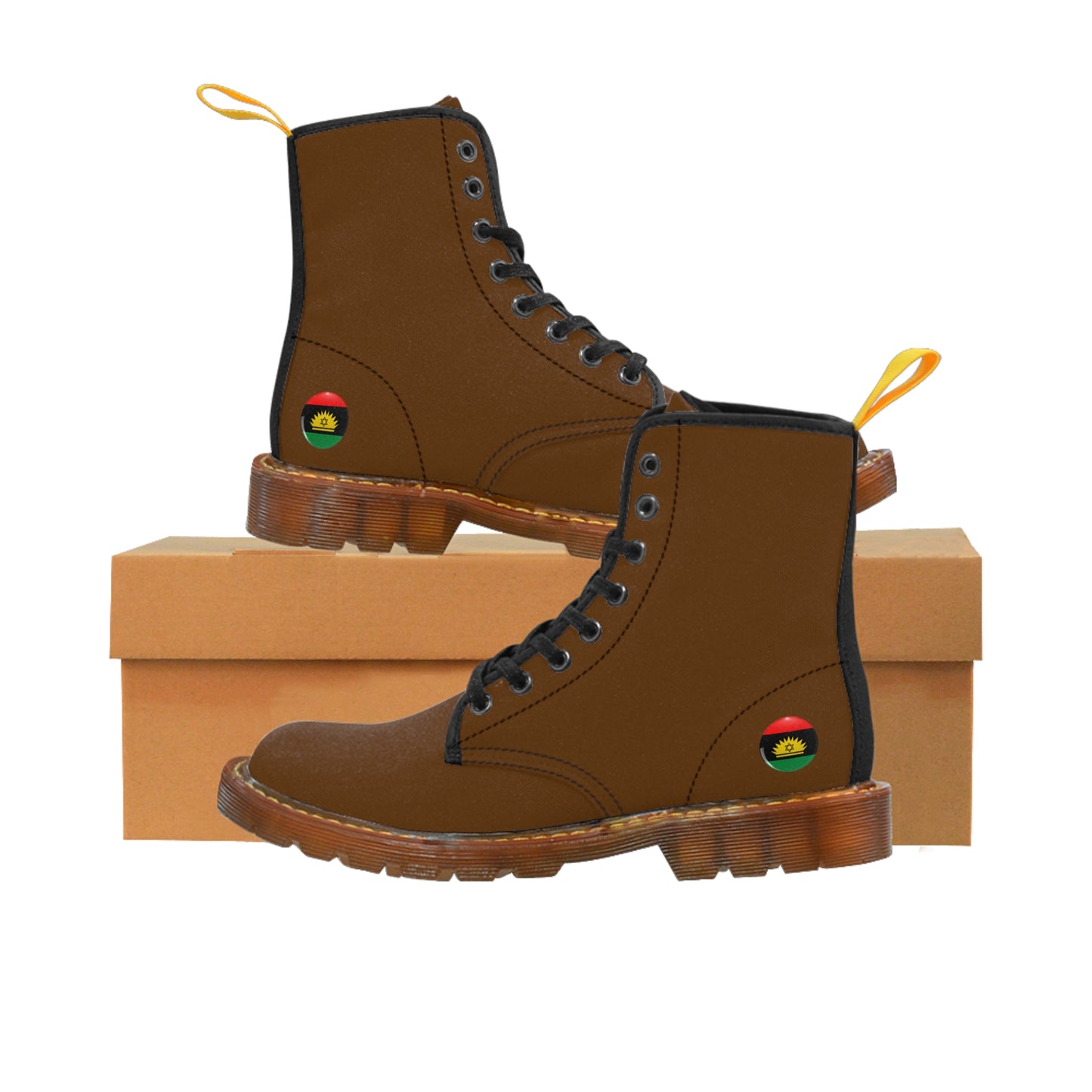 Brown Men's Canvas Boots
