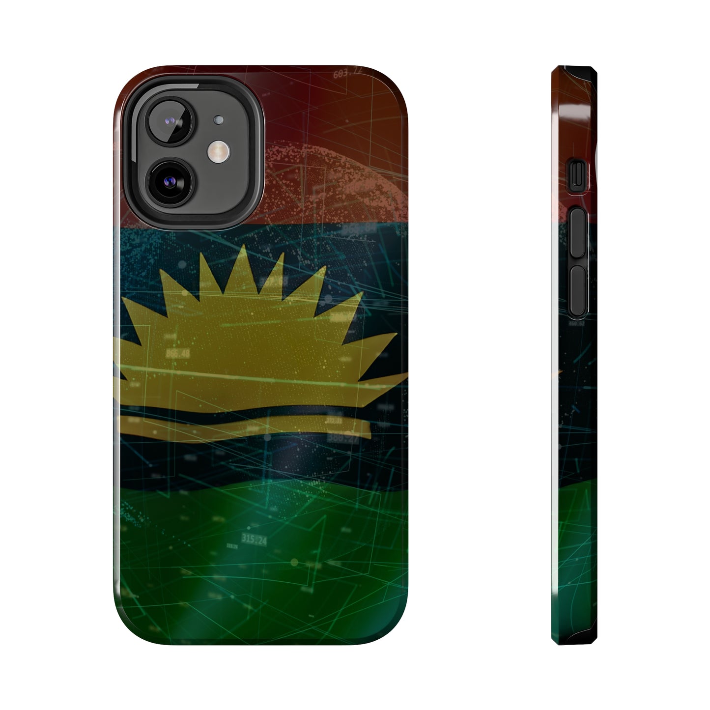 Coordinate Expression. United States of Biafra - Tough iPhone Cases (iPhone 7, 8, X, 11, 12, 13, 14, 15)