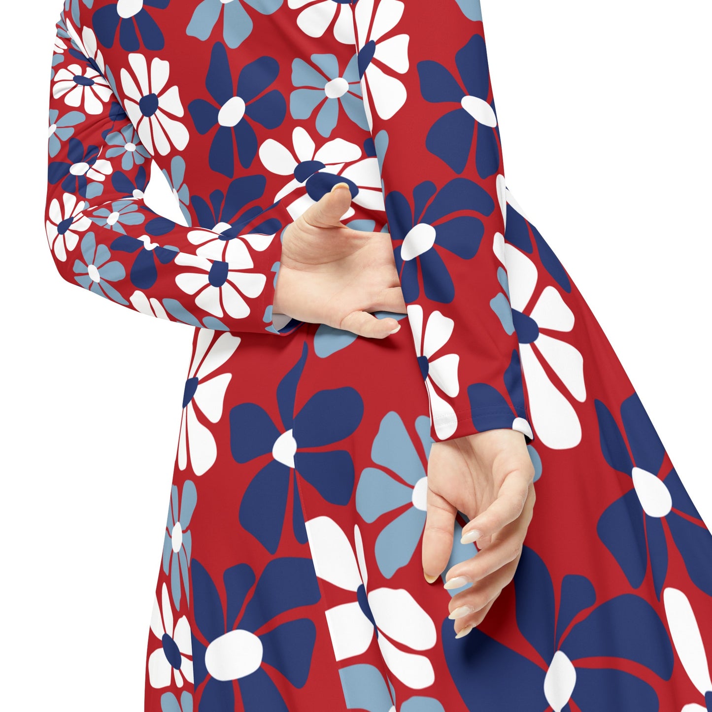 Petal Vibes Women's Long Sleeve Dance Dress (China)