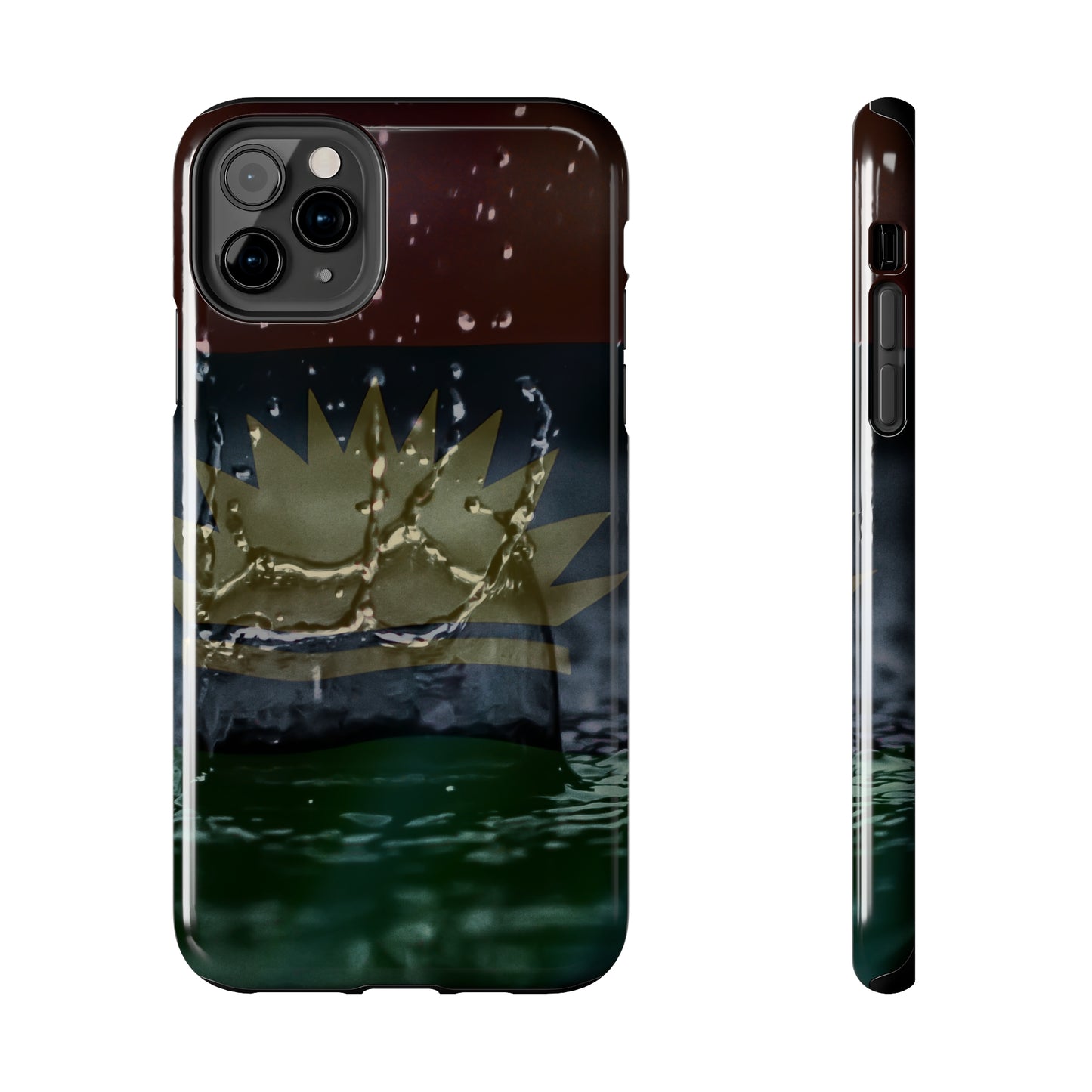 Rain Droplets, United States of Biafra - Tough iPhone Cases (iPhone 7, 8, X, 11, 12, 13, 14, 15)