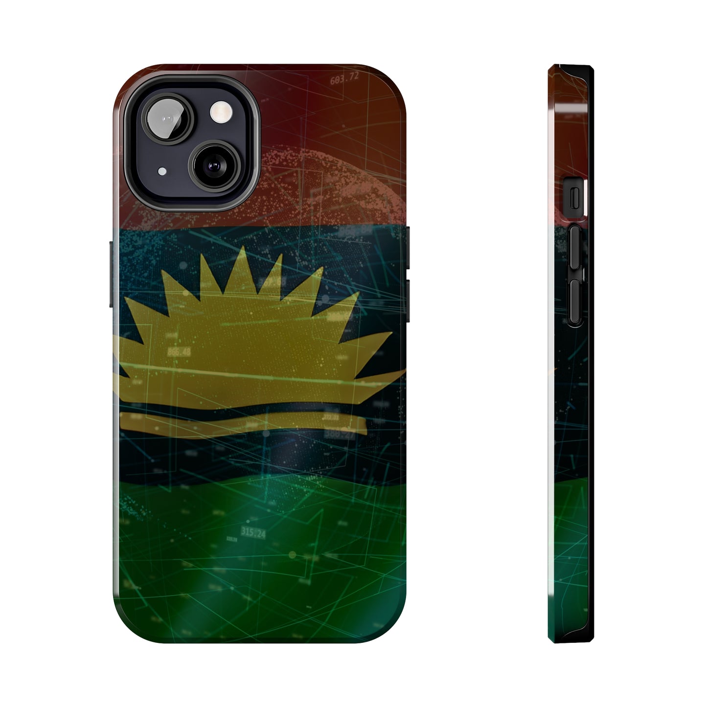 Coordinate Expression. United States of Biafra - Tough iPhone Cases (iPhone 7, 8, X, 11, 12, 13, 14, 15)