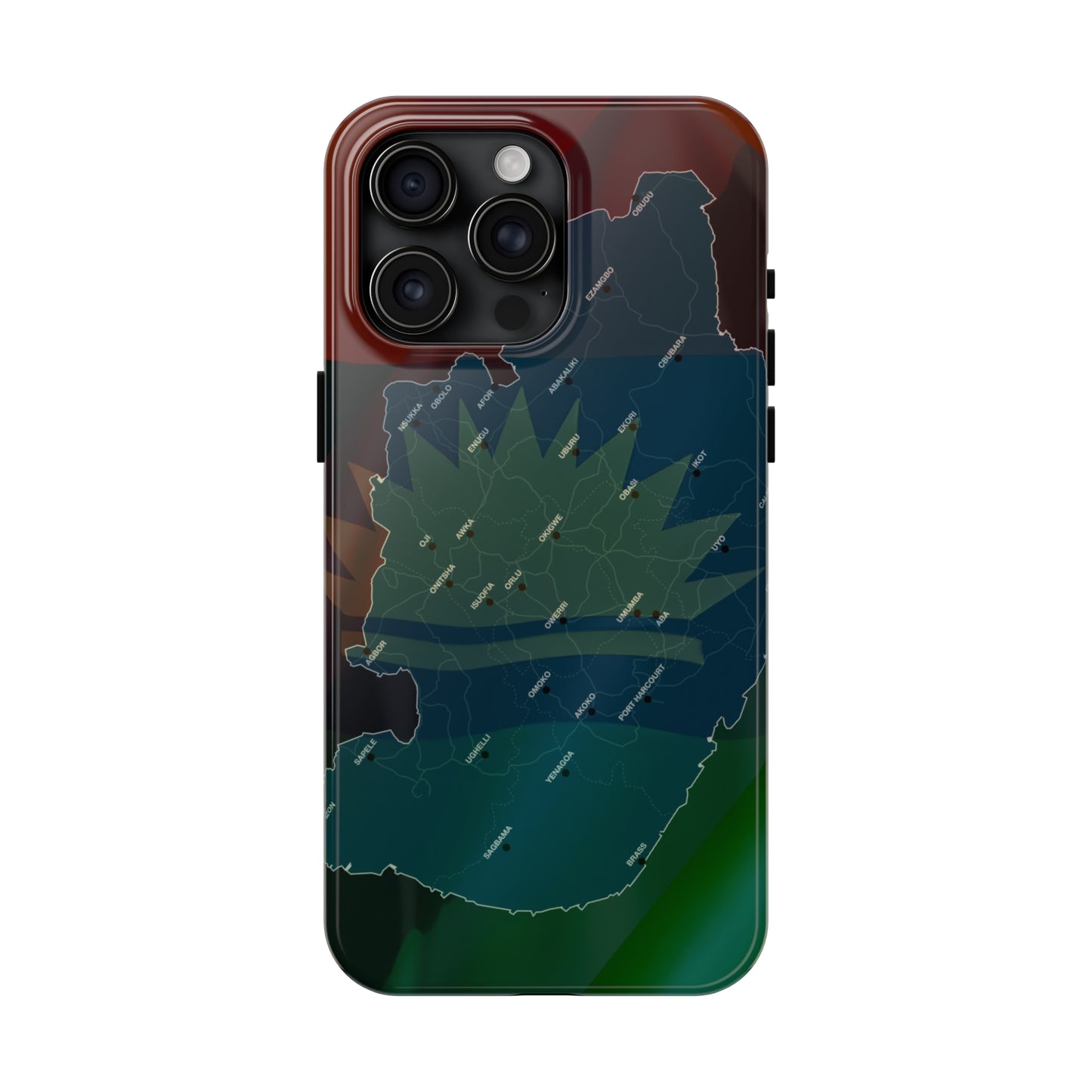 United States of Biafra Map Plain - Tough iPhone Cases (iPhone 7, 8, X, 11, 12, 13, 14, 15)