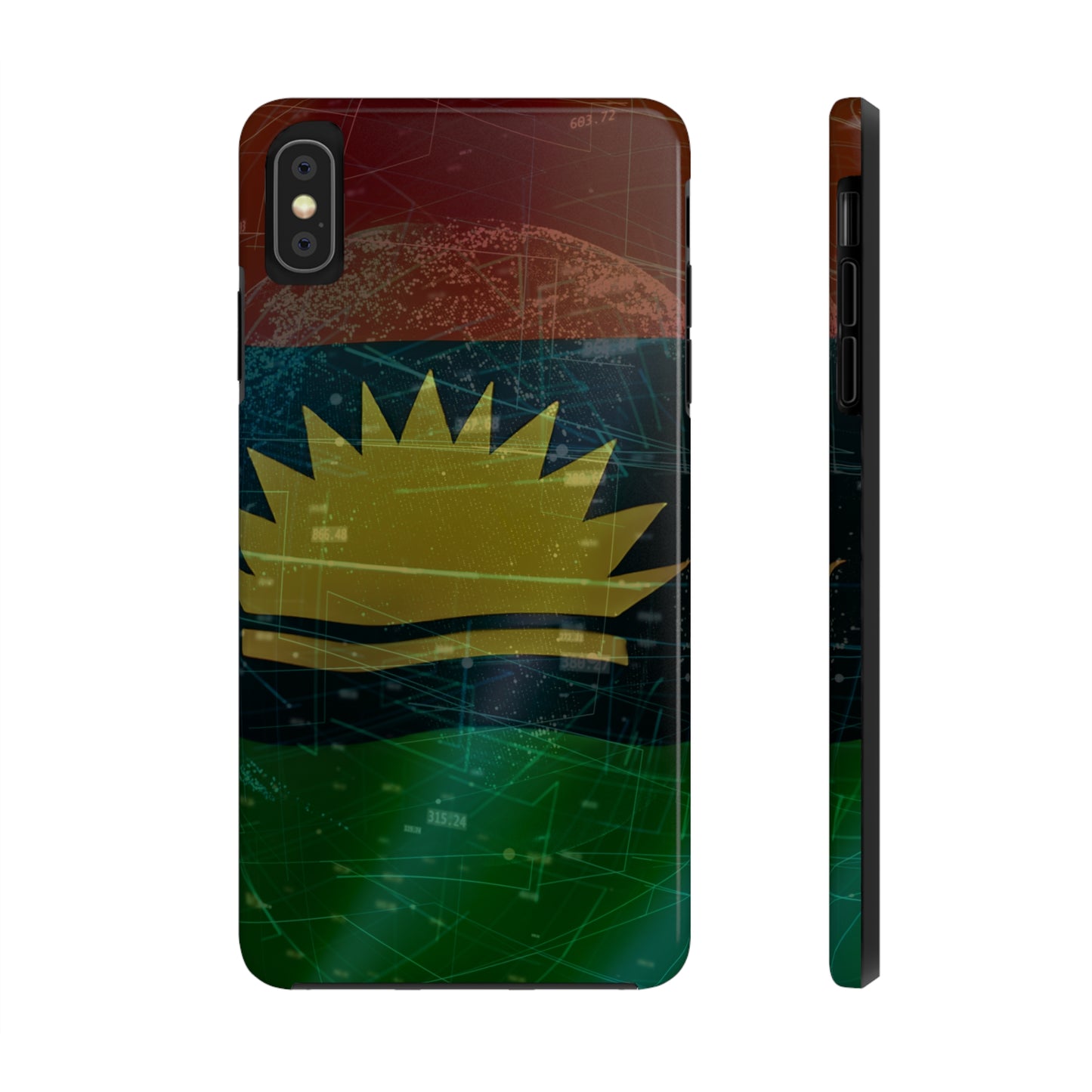 Coordinate Expression. United States of Biafra - Tough iPhone Cases (iPhone 7, 8, X, 11, 12, 13, 14, 15)