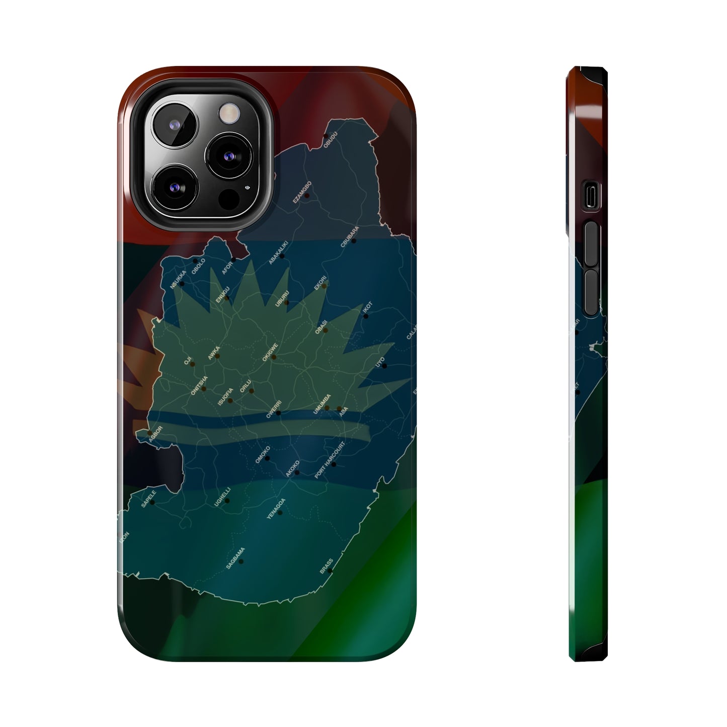 United States of Biafra Map Plain - Tough iPhone Cases (iPhone 7, 8, X, 11, 12, 13, 14, 15)