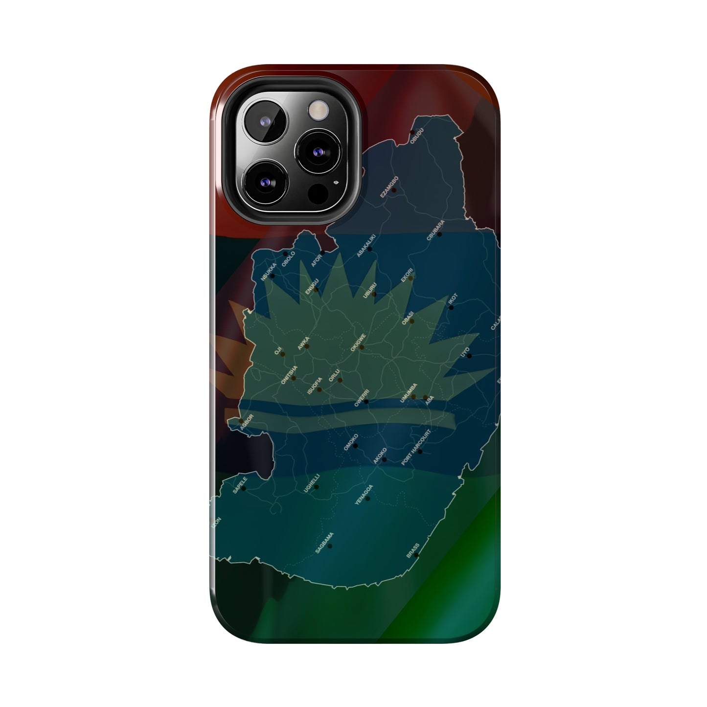 United States of Biafra Map Plain - Tough iPhone Cases (iPhone 7, 8, X, 11, 12, 13, 14, 15)