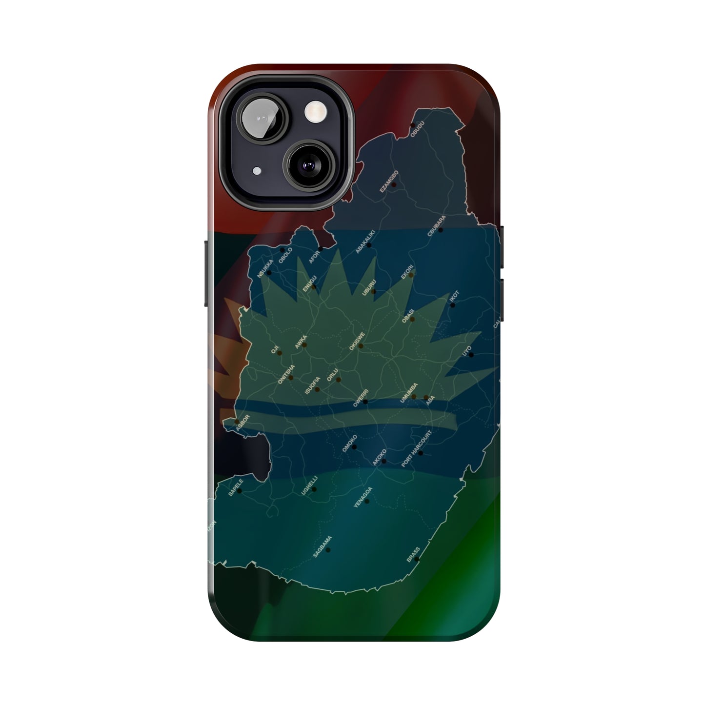 United States of Biafra Map Plain - Tough iPhone Cases (iPhone 7, 8, X, 11, 12, 13, 14, 15)