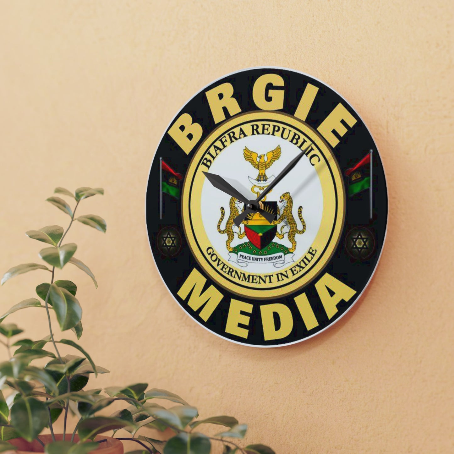 BRGIE Media Acrylic Wall Clock