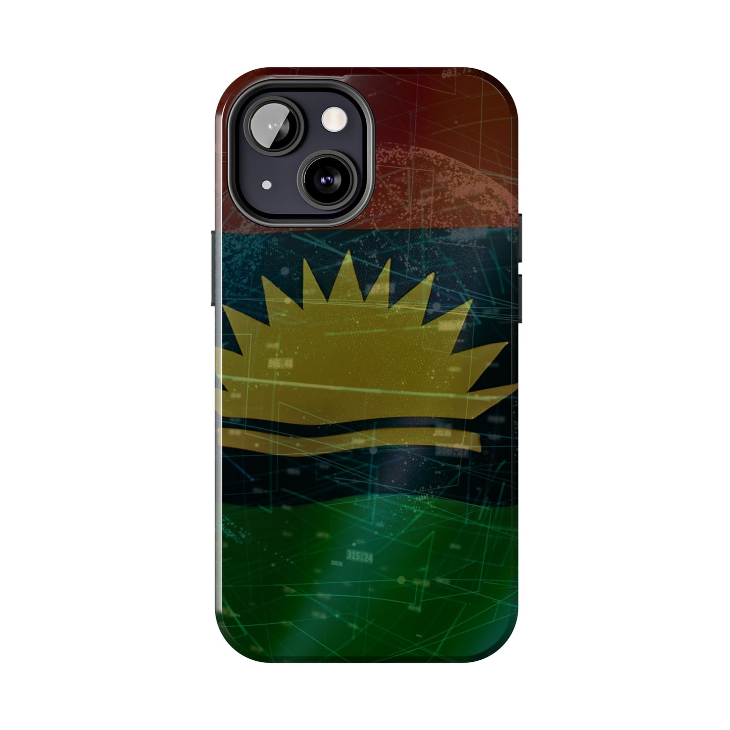 Coordinate Expression. United States of Biafra - Tough iPhone Cases (iPhone 7, 8, X, 11, 12, 13, 14, 15)