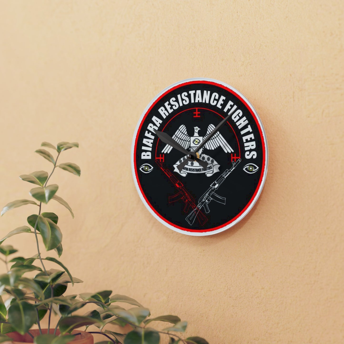 Biafra Resistance Fighters Acrylic Wall Clock